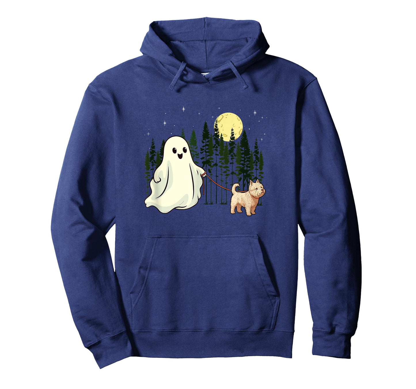 West Highland White Terrier Westie Walking Ghost Halloween T-Shirt