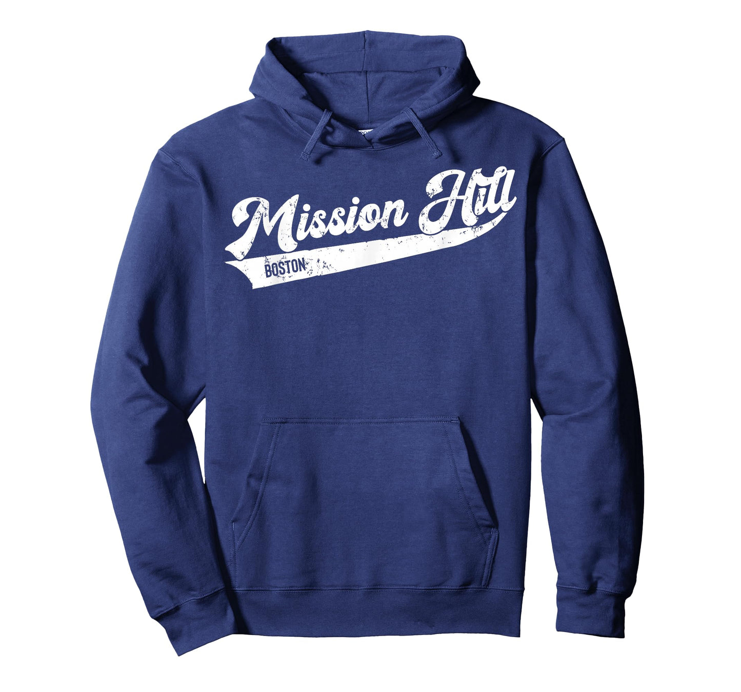 Mission Hill Boston Typographic Retro Distressed Design T-Shirt