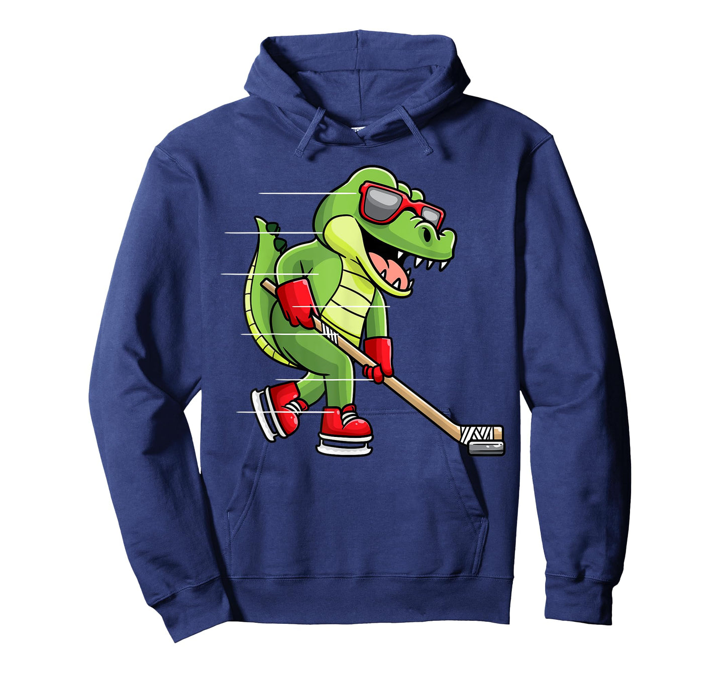 Crocodile Playing Ice Hockey Game Player Alligator T-Shirt
