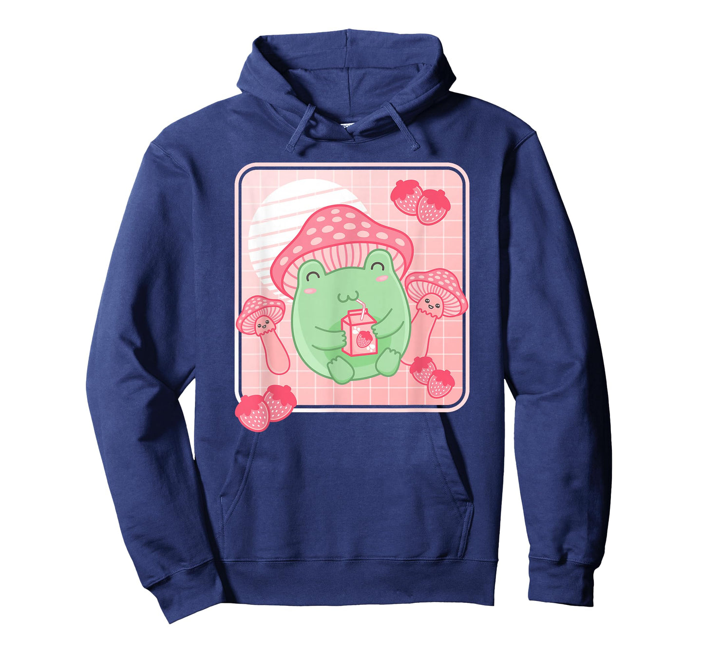 Kawaii Frog Pink Strawberry Milk Mushroom Women Girls T-Shirt