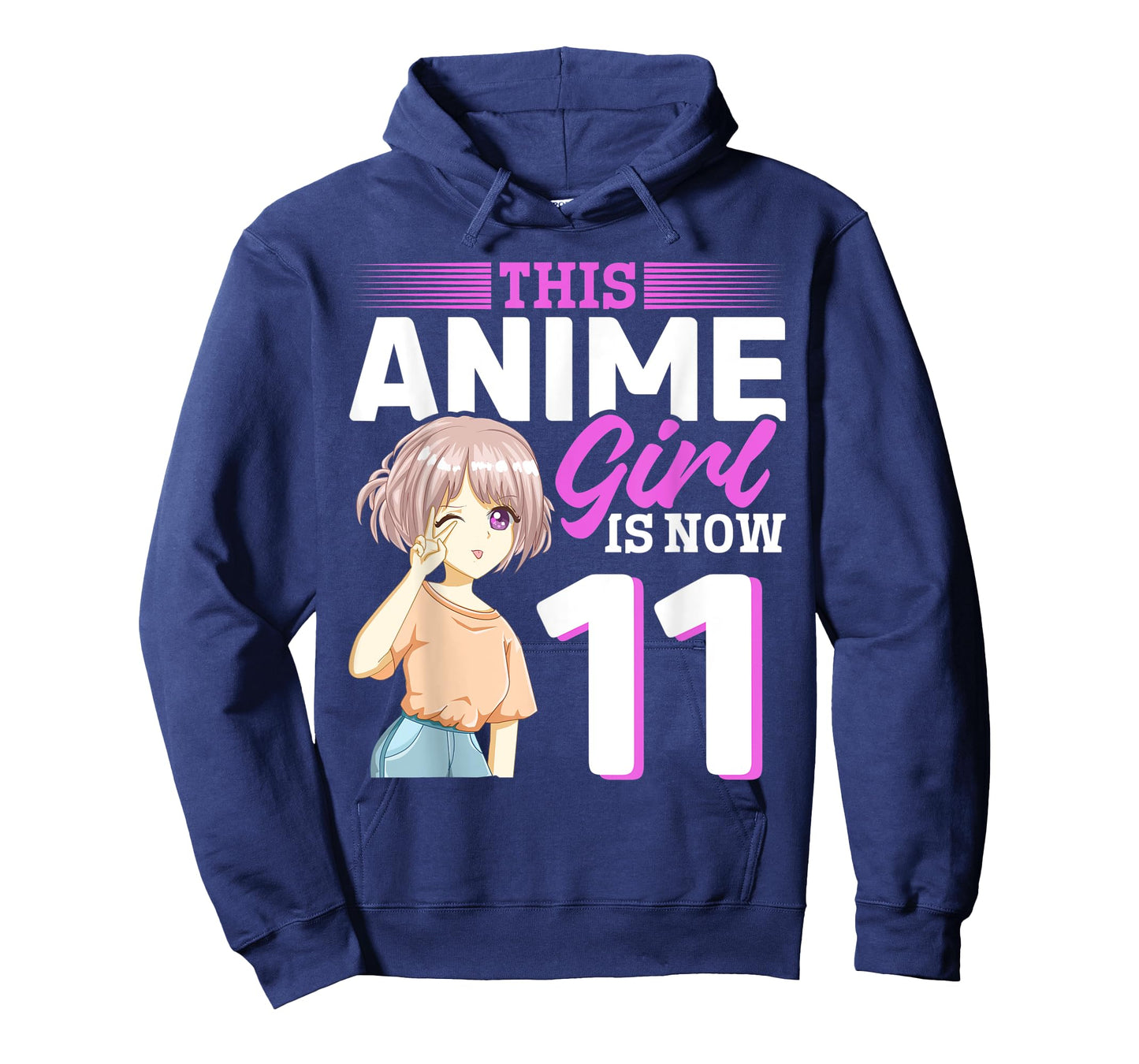This Anime Girl Is Now 11 Years Old Anime 11 th Birthday T-Shirt