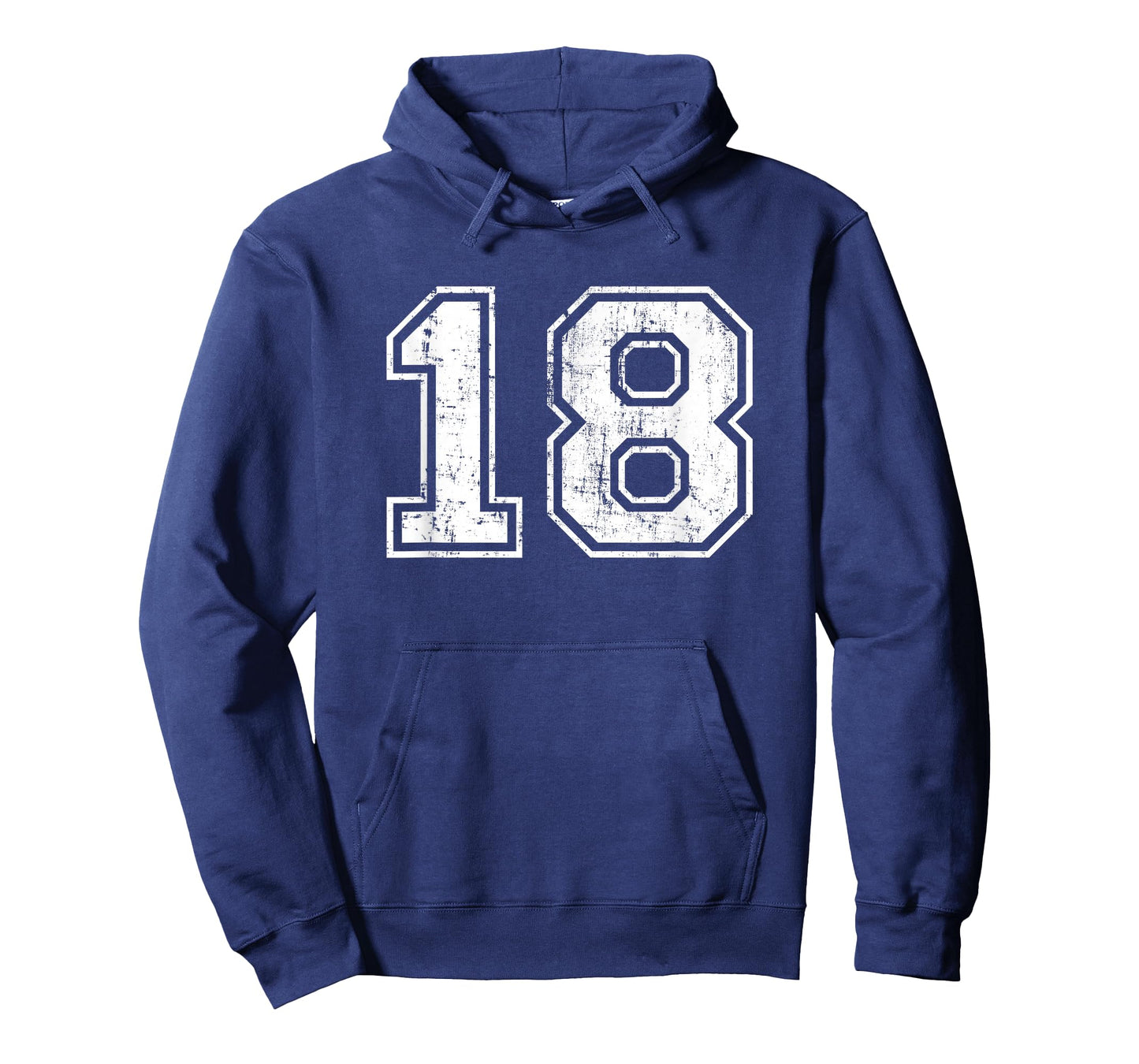Number 18 Eighteen Distressed Vintage Sports Team Practice T-Shirt