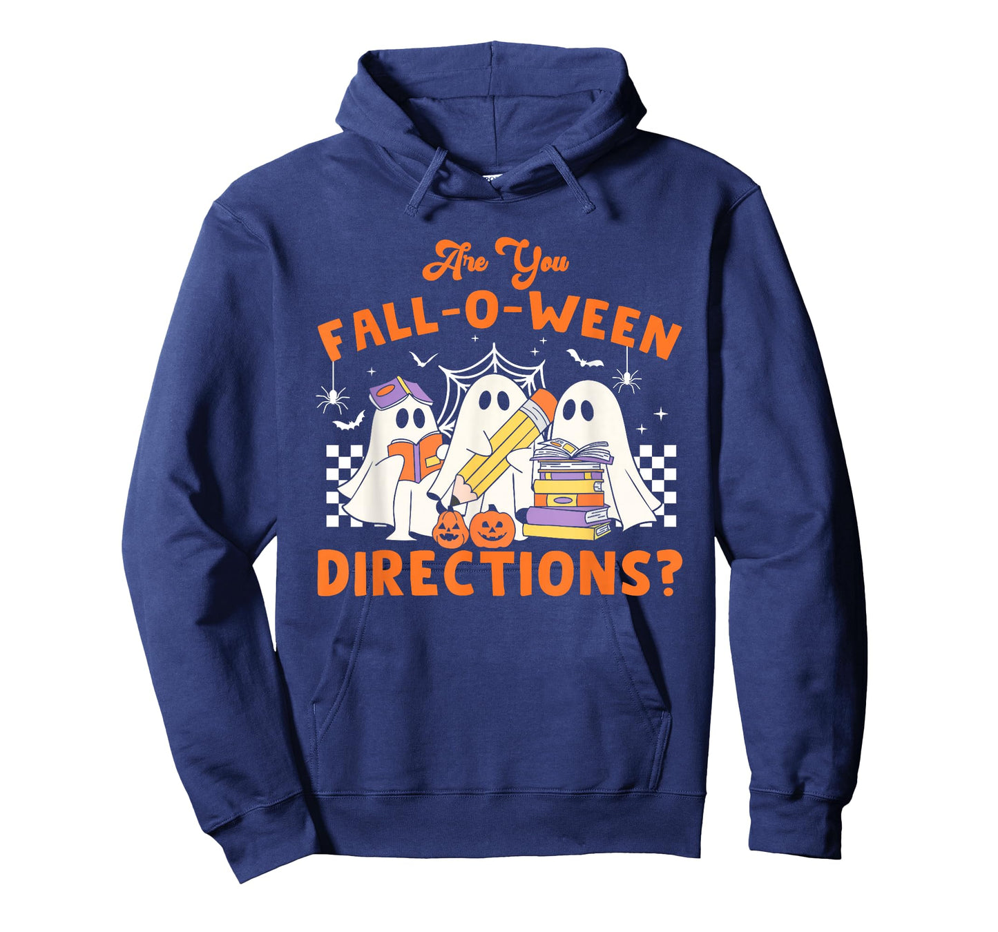 Retro are You Fall O Ween Directions Teacher Halloween Ghost T-Shirt