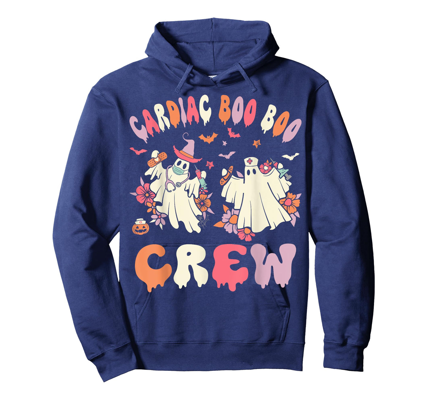 Cardiac Boo Crew Ghost Cardiology Nurse Halloween Women T-Shirt