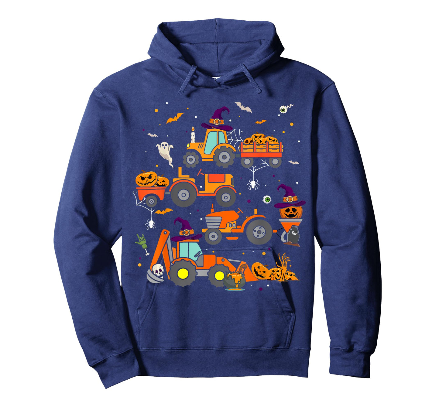 Toddler Halloween Shirt Tractor Ghost Pumpkin Kids Boys T-Shirt