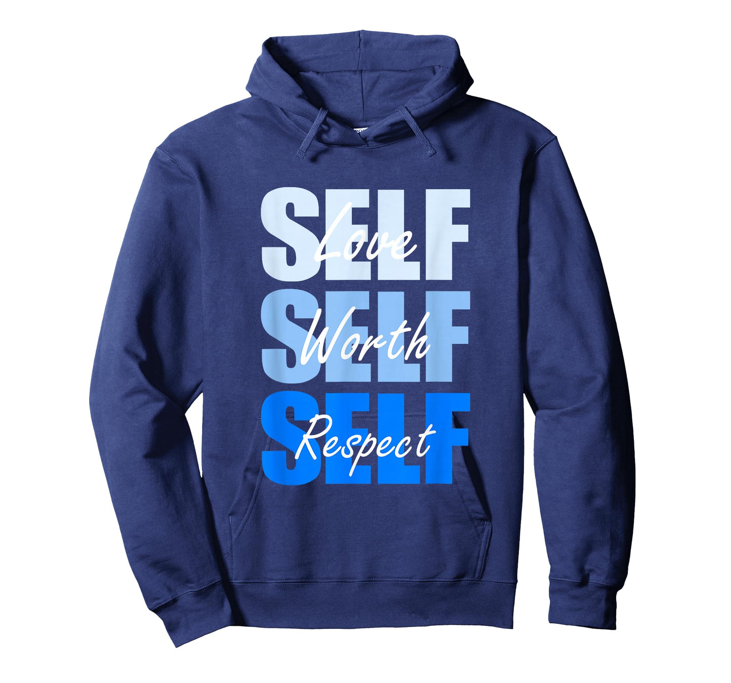 Blue Self-ish X 3 Blue Color Graphic Blue Vibes Only T-Shirt