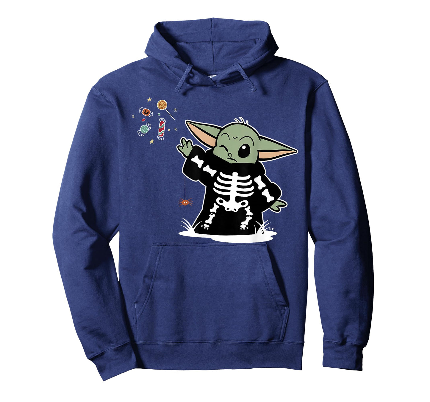 Star Wars Grogu Halloween Skeleton Costume Force Float Candy T-Shirt