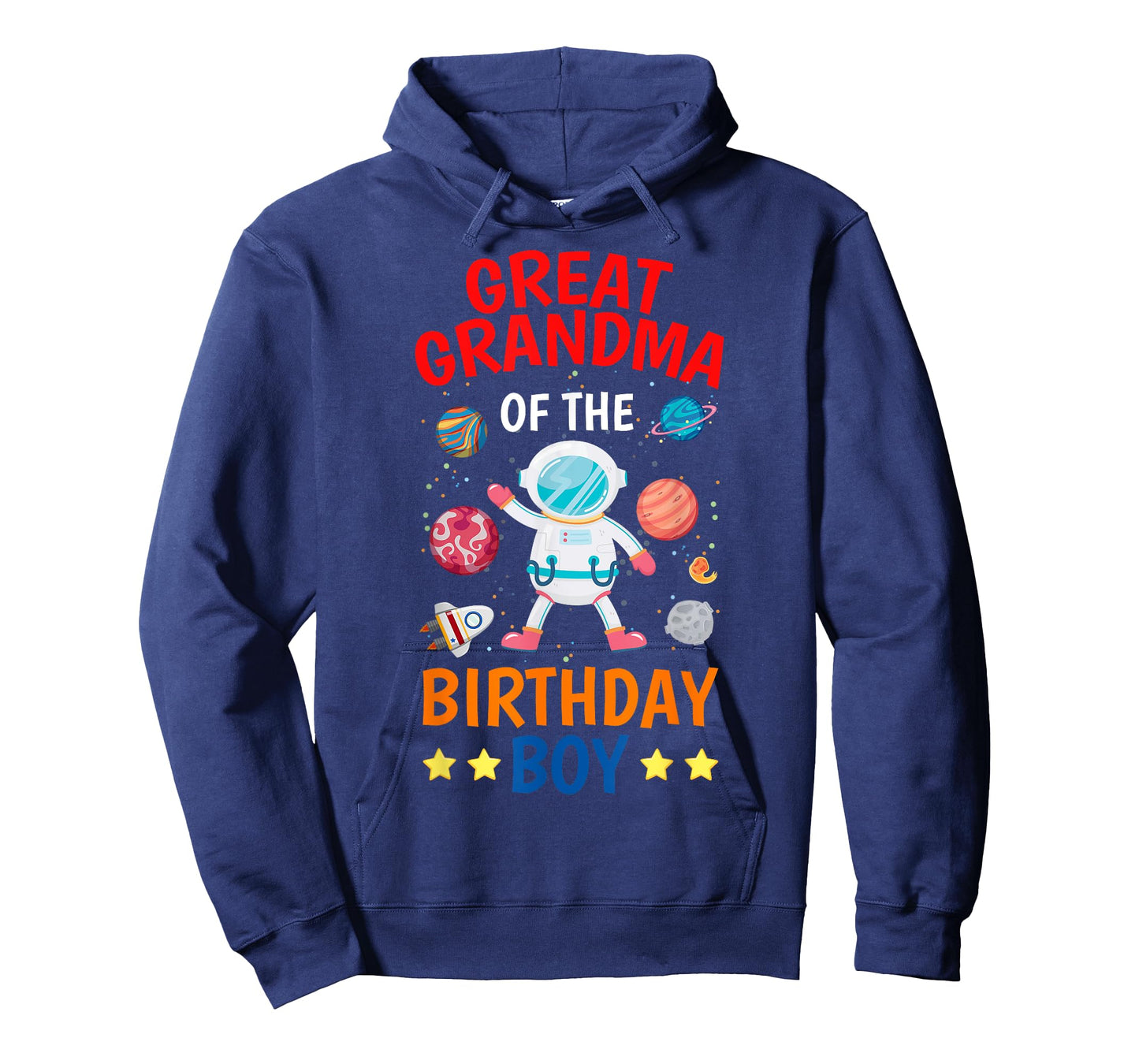 Great Grandma Of The Birthday Boy Space Planet Theme Bday T-Shirt