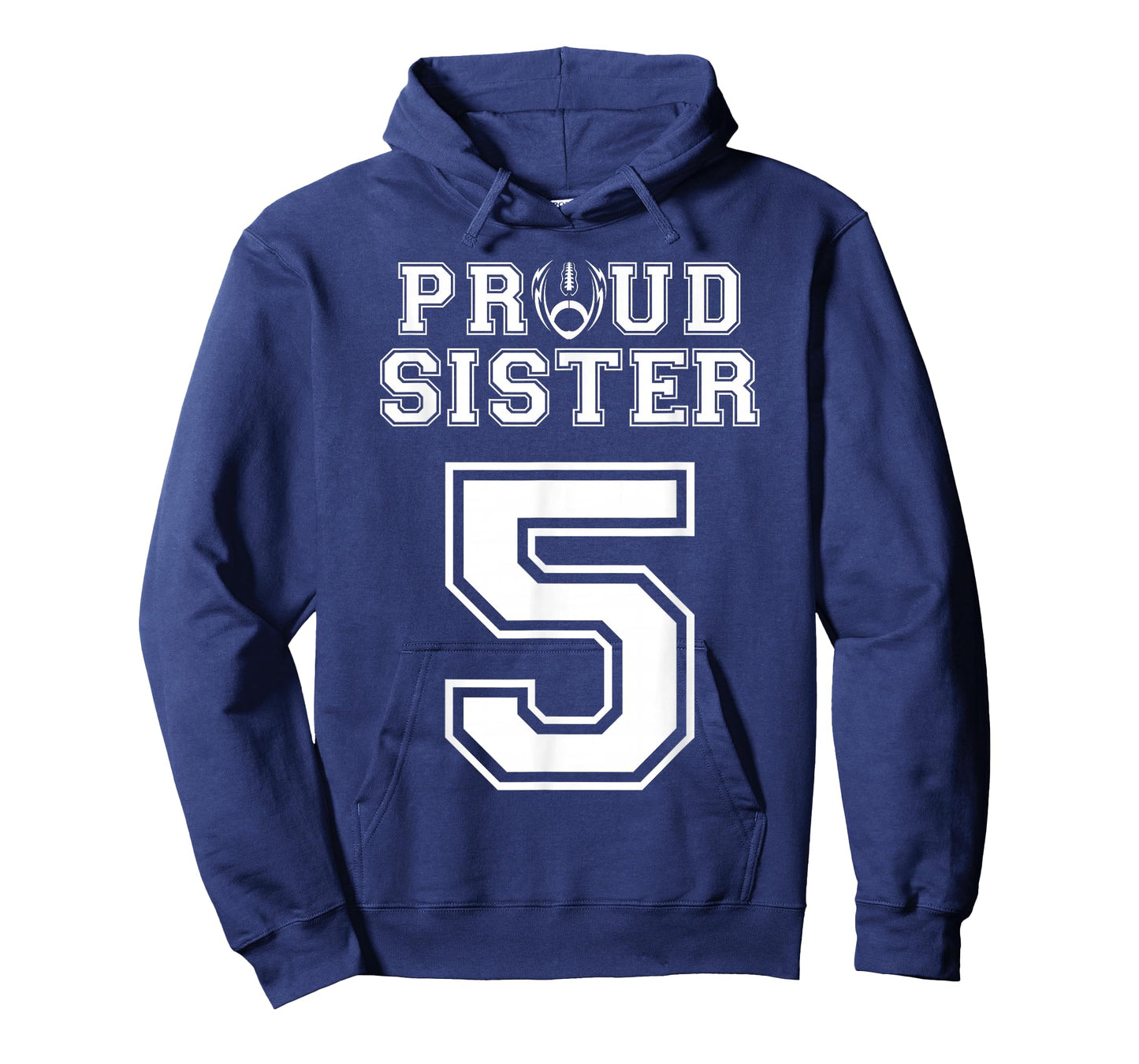Custom Proud Football Sister Number 5 Personalized Women T-Shirt