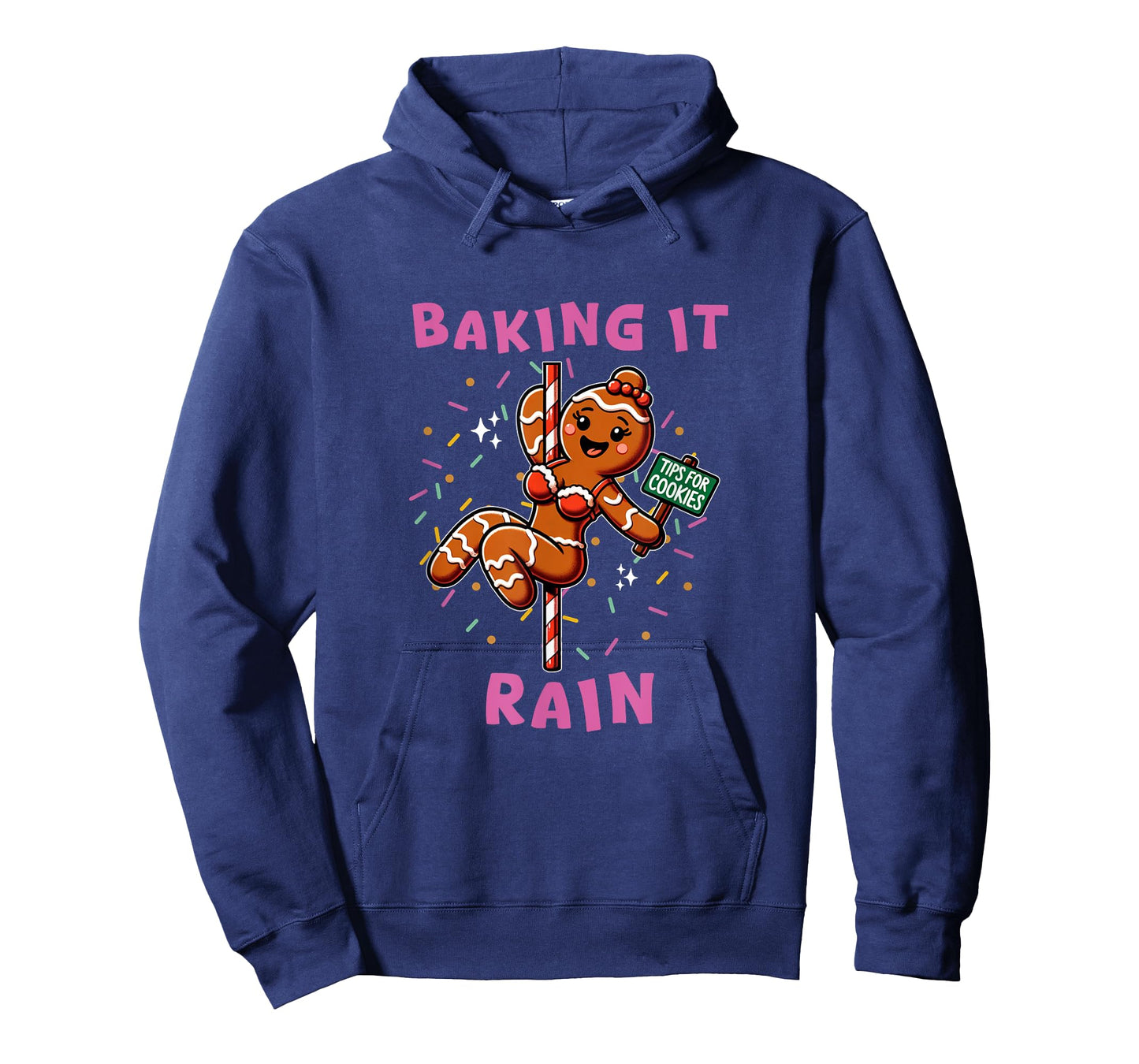 Baking It Rain Funny Holiday Gingerbread Stripper Pole T-Shirt