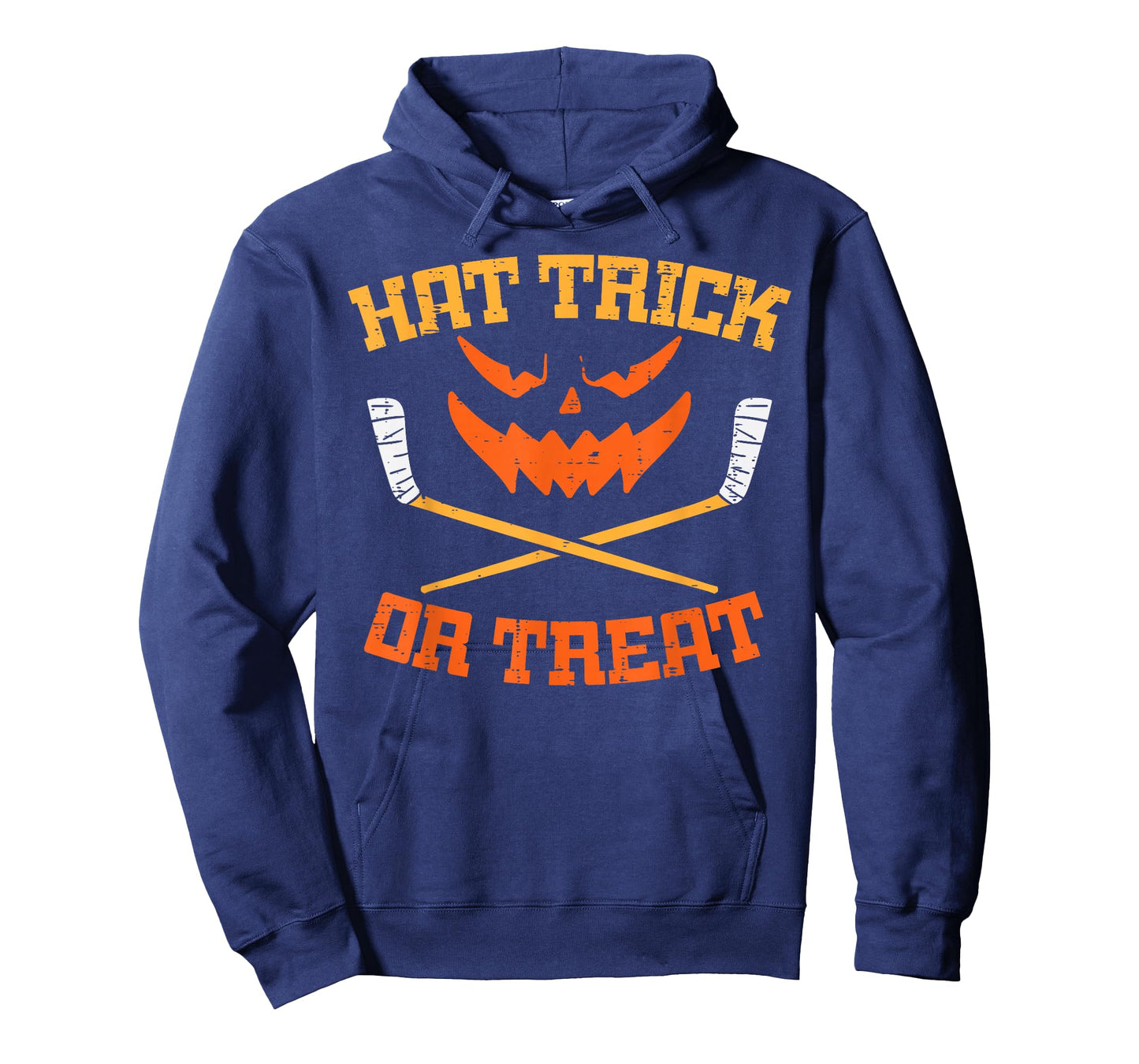 Hat Trick Or Treat Ice Hockey Halloween Boy Men Player Coach T-Shirt