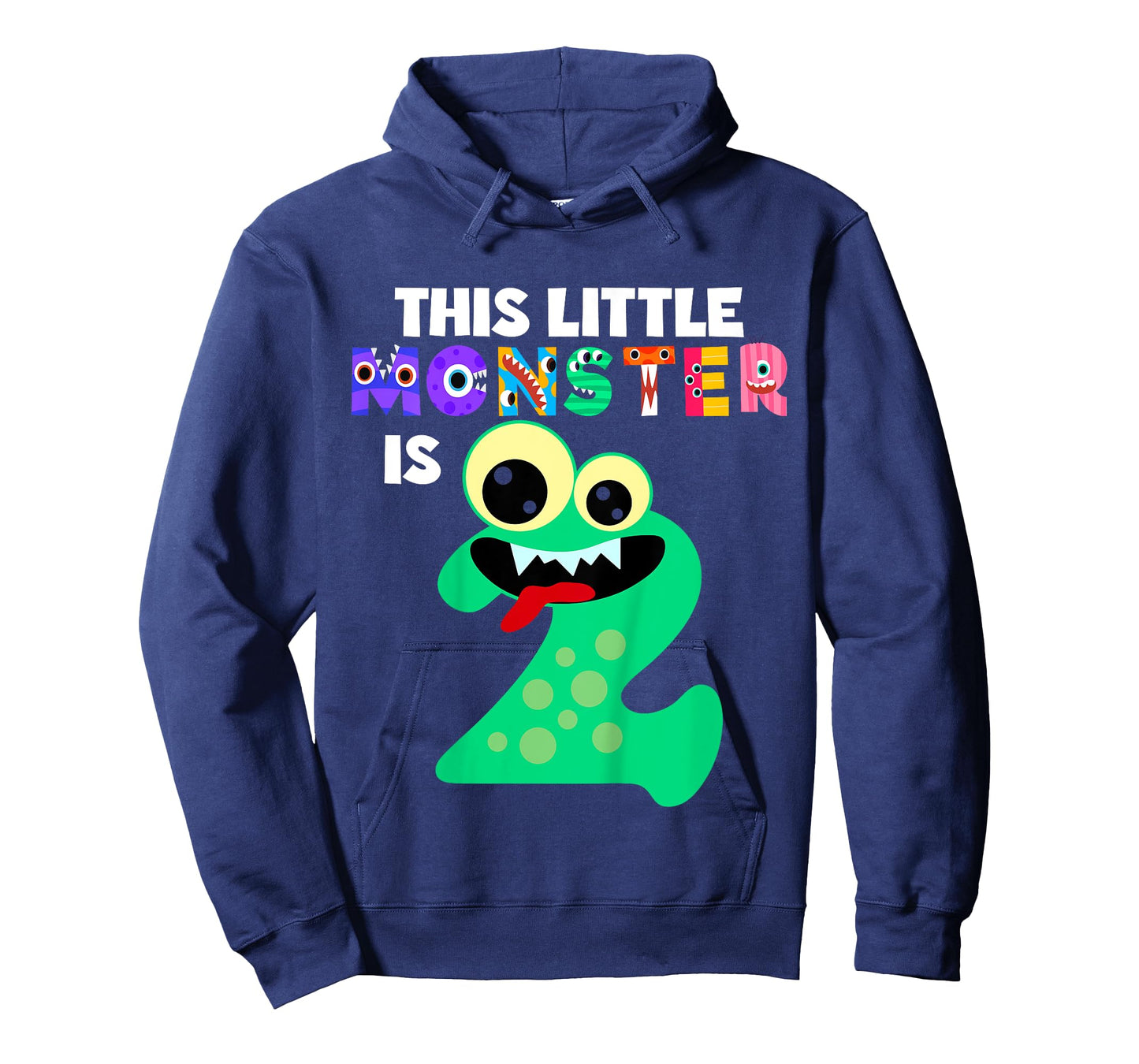 Kids This Little Monster is 2 Two Years 2nd Birthday Party Aliens T-Shirt