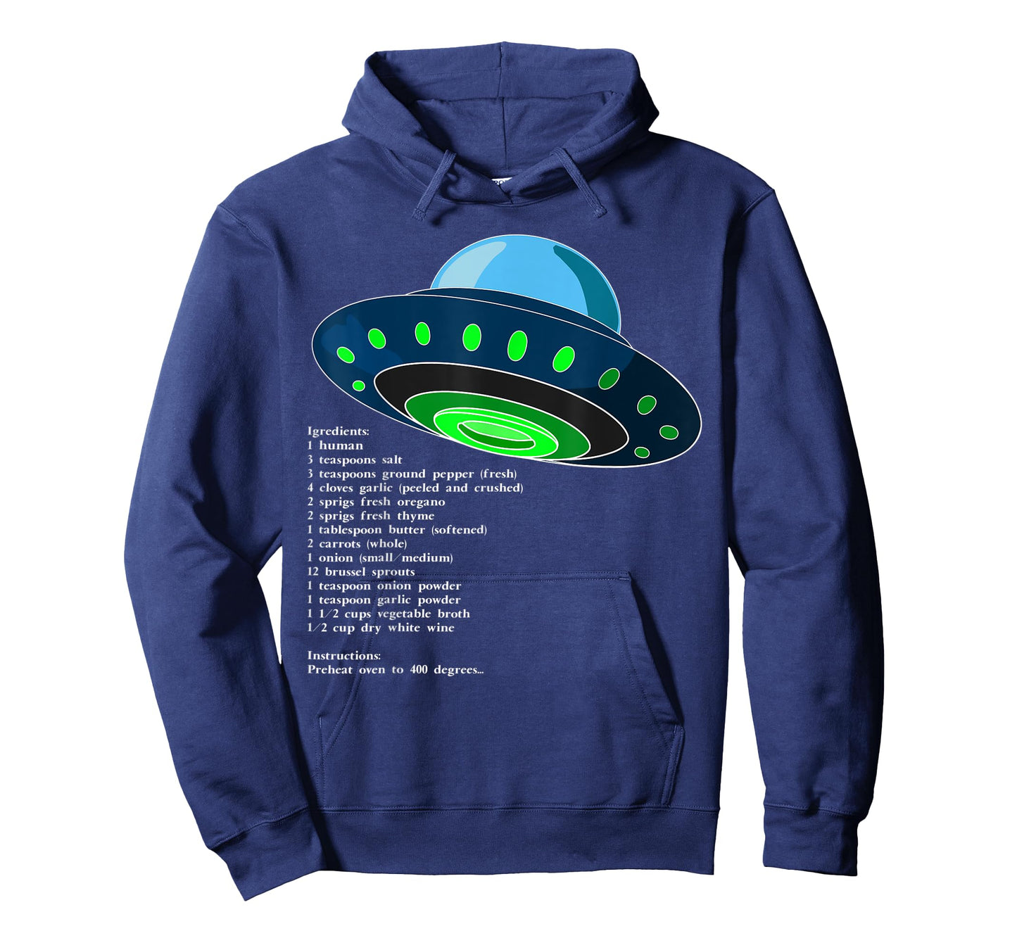 UAP or UFO - How To Serve Man - The New Martian Cookbook T-Shirt