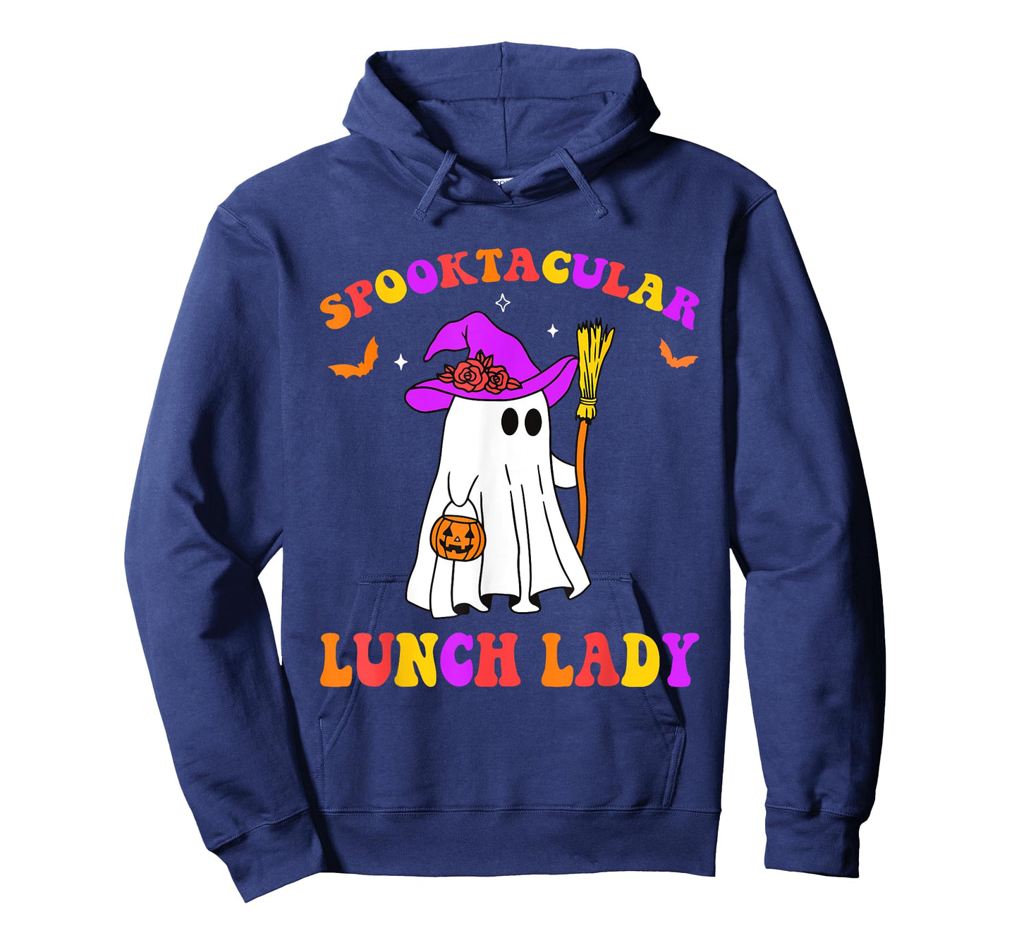 Spooktacular Lunch Lady floral ghost Happy Halloween T-Shirt