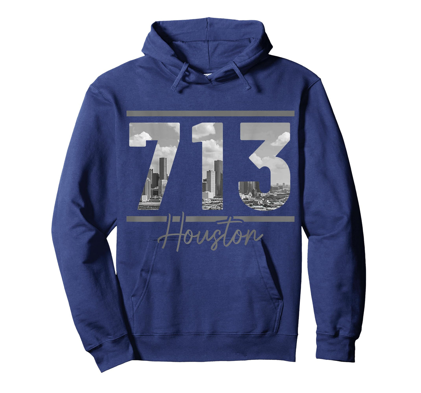 Houston 713 Area Code Skyline Texas Pride Vintage T-Shirt