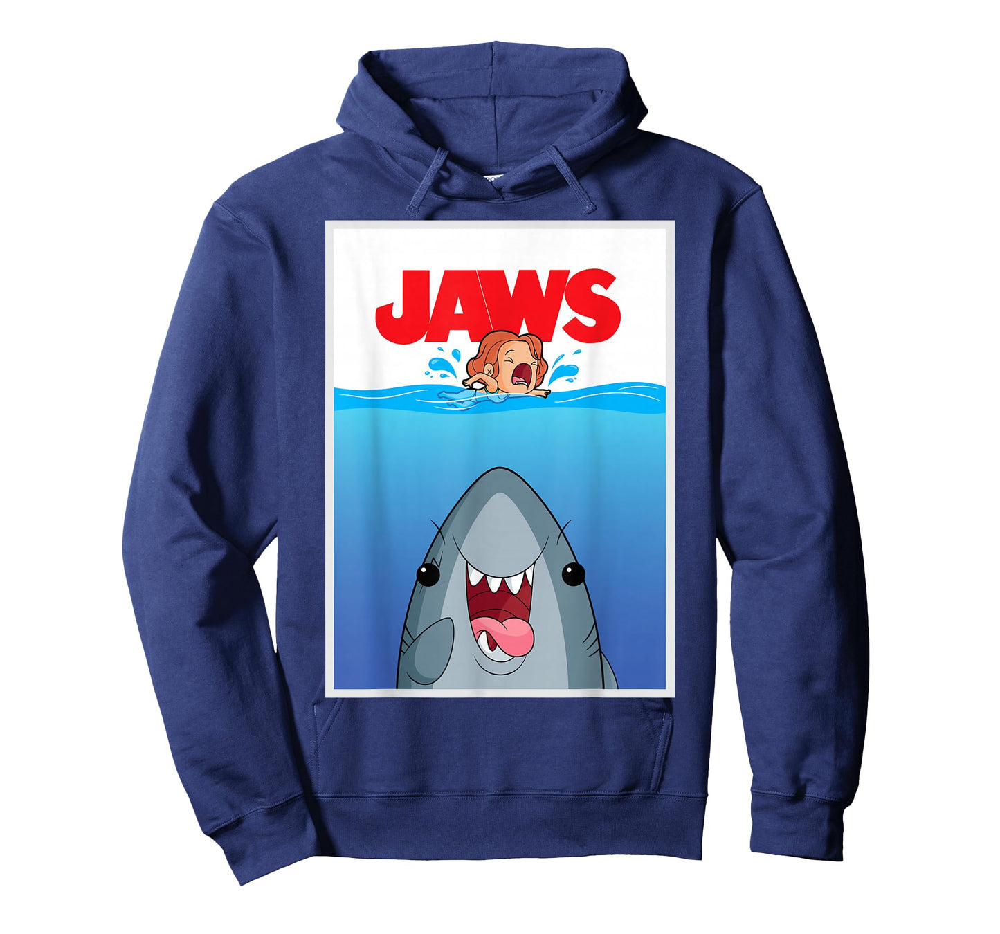Jaws 50th Anniversary Poster Cartoon Style Front & Back T-Shirt
