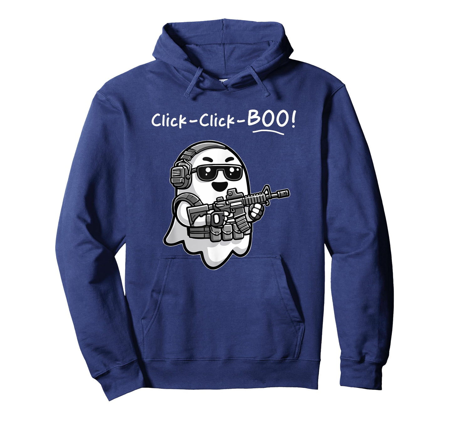 Funny Tactical Ghost Click Click Boo Halloween Veteran Party T-Shirt