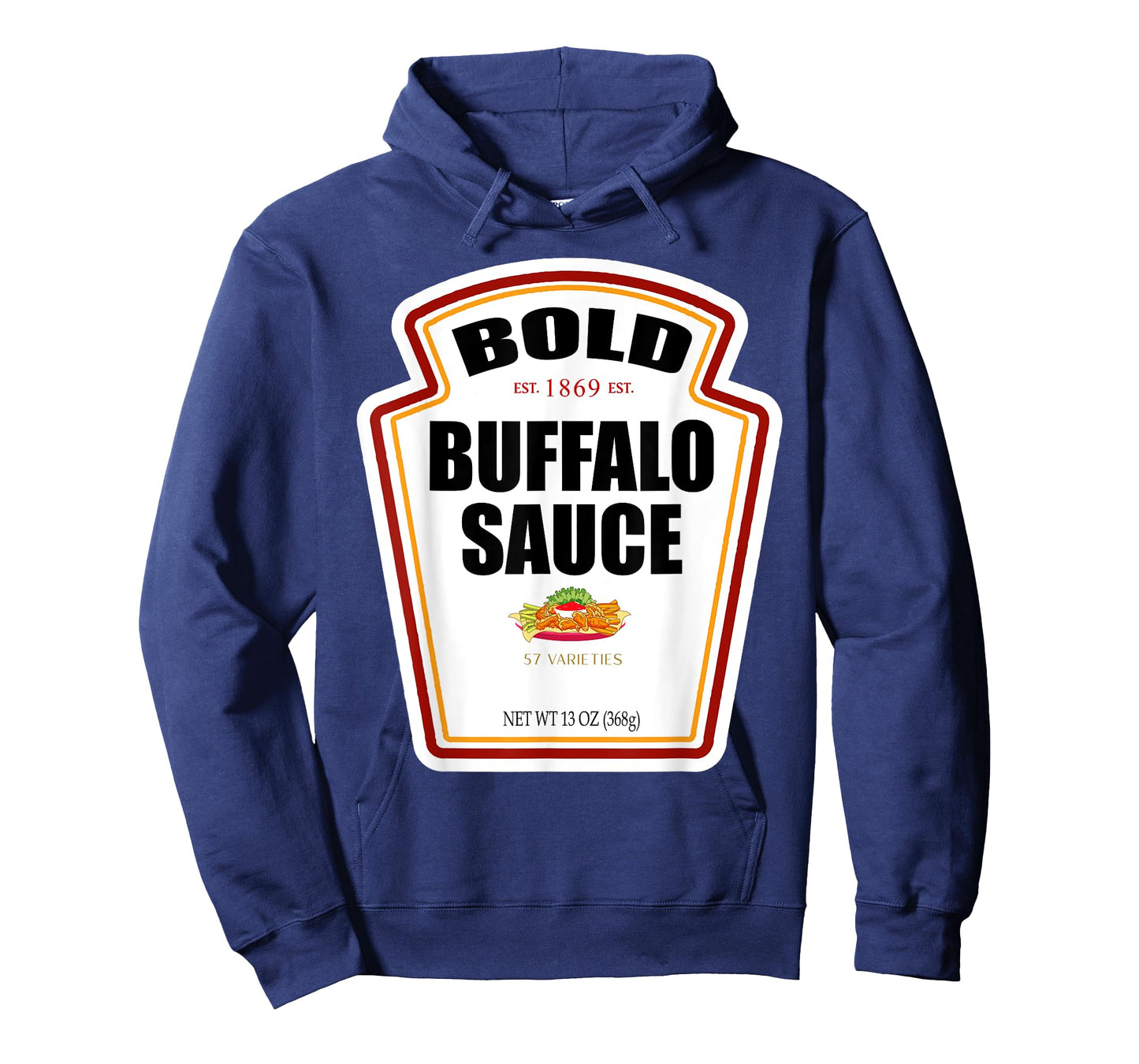 Bold Buffalo Sauce Bottle Label Funny Halloween Costume T-Shirt