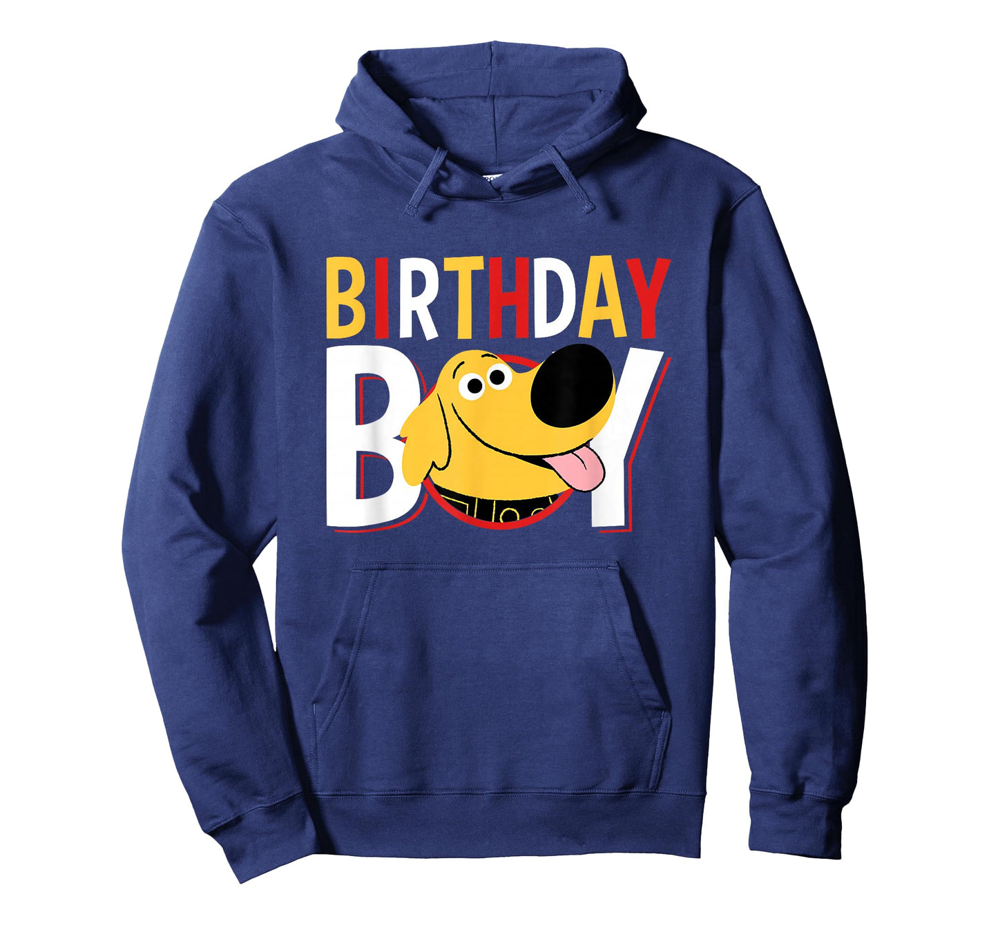 Disney Pixar Up Birthday Boy Cute Dug Big Chest Text Logo T-Shirt