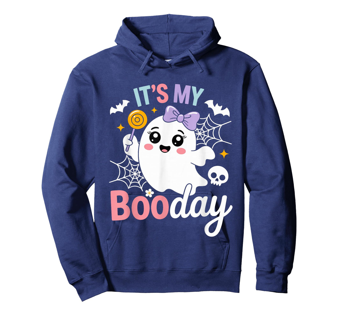 Funny Its My Boo Day Cute Halloween Birthday Ghost Pink Bow T-Shirt