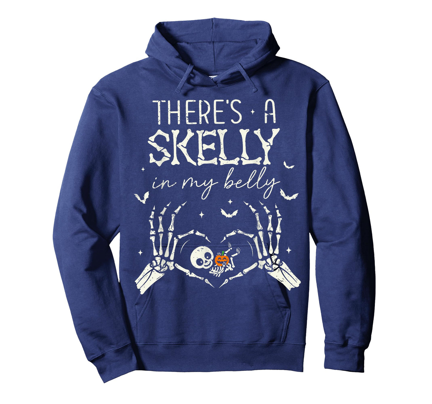 There's A Skelly in My Belly Funny Halloween Pregnancy Women T-Shirt