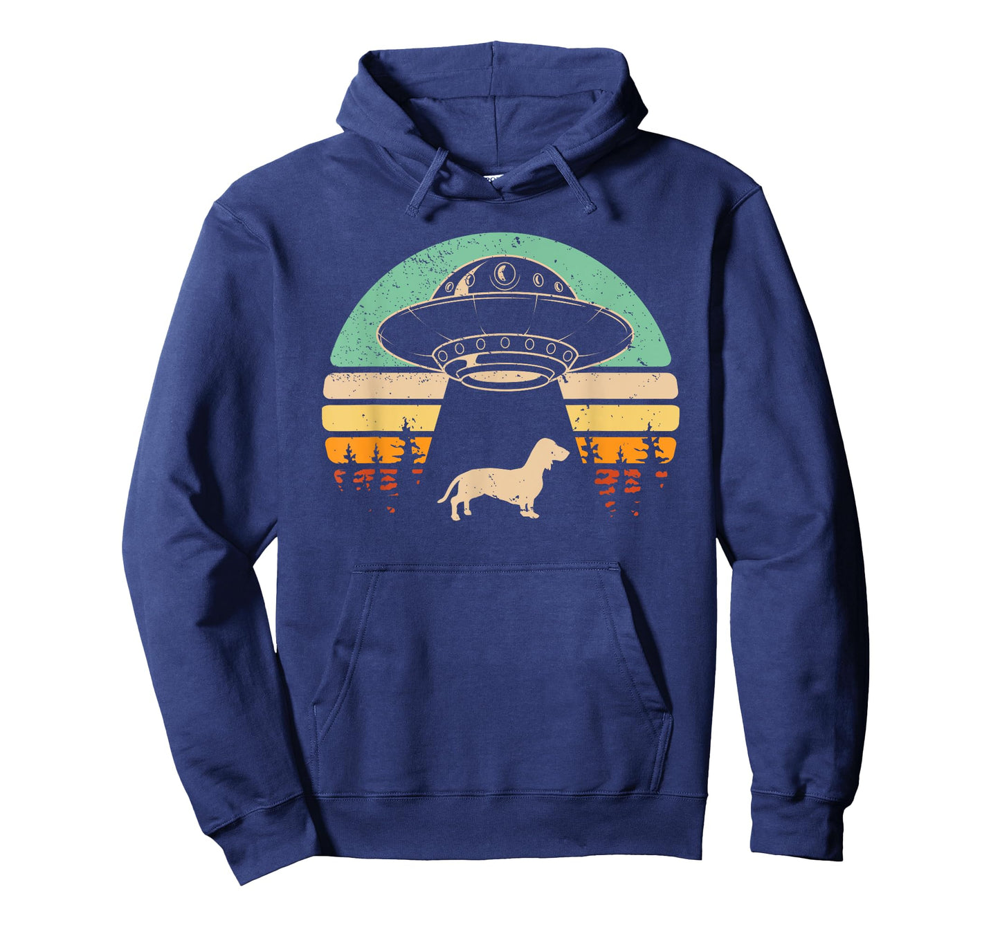 Dachshund UFO Abduction Alien Spaceship Abducting Wiener Dog T-Shirt