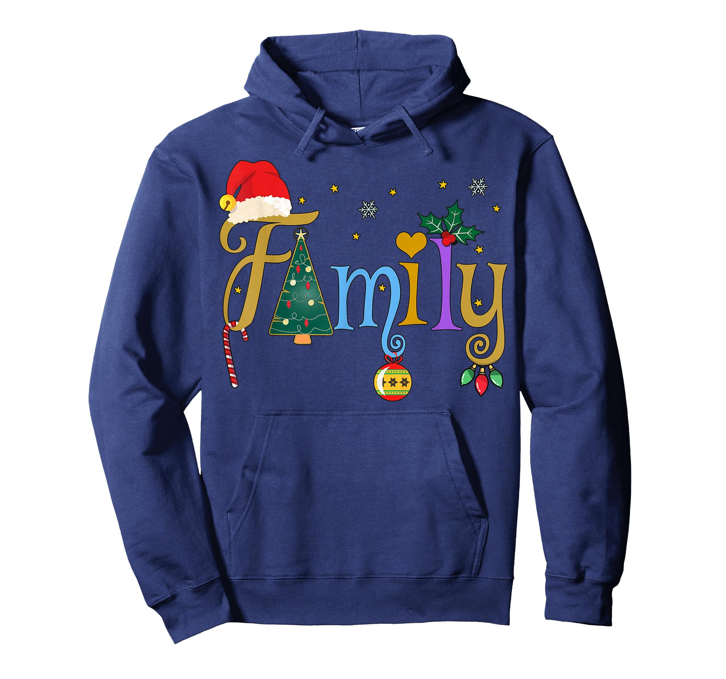 FAMILY Letters Holiday Style Love My Family Christmas T-Shirt