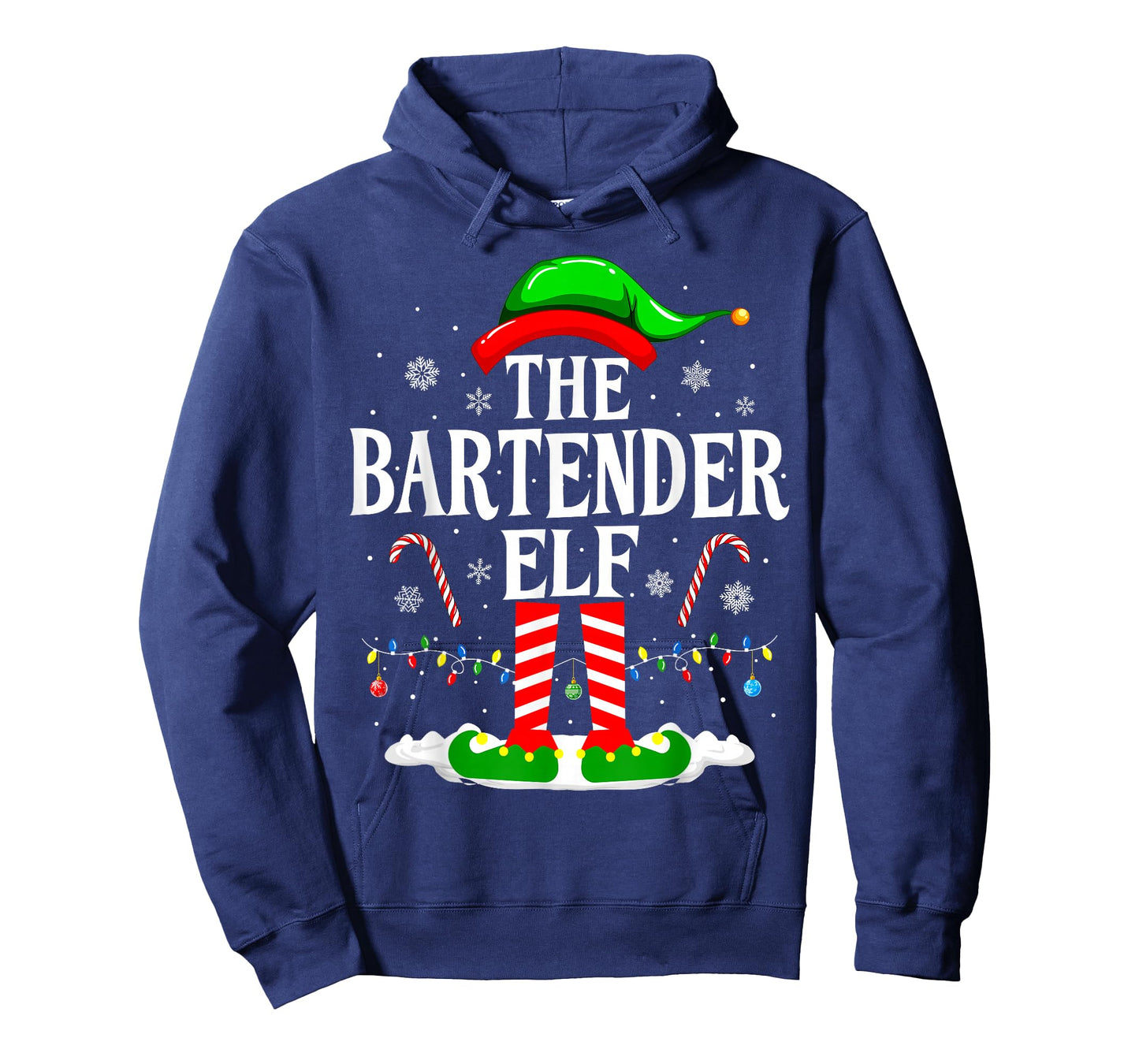 The Bartender Elf Funny Xmas Mixologist Christmas Bartender T-Shirt