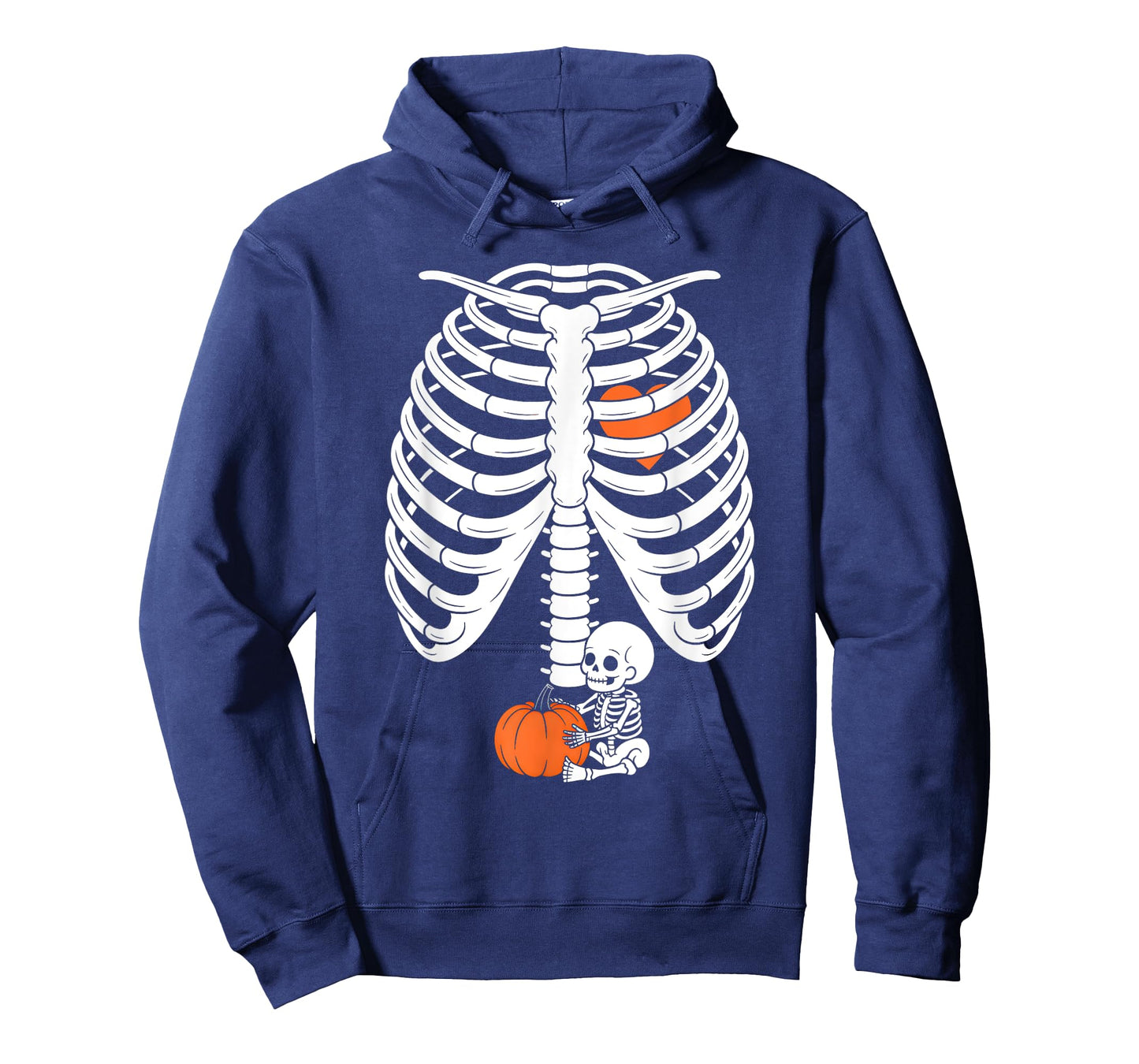 Maternity Pumpkin Skeleton Baby Halloween Costume Pregnancy T-Shirt