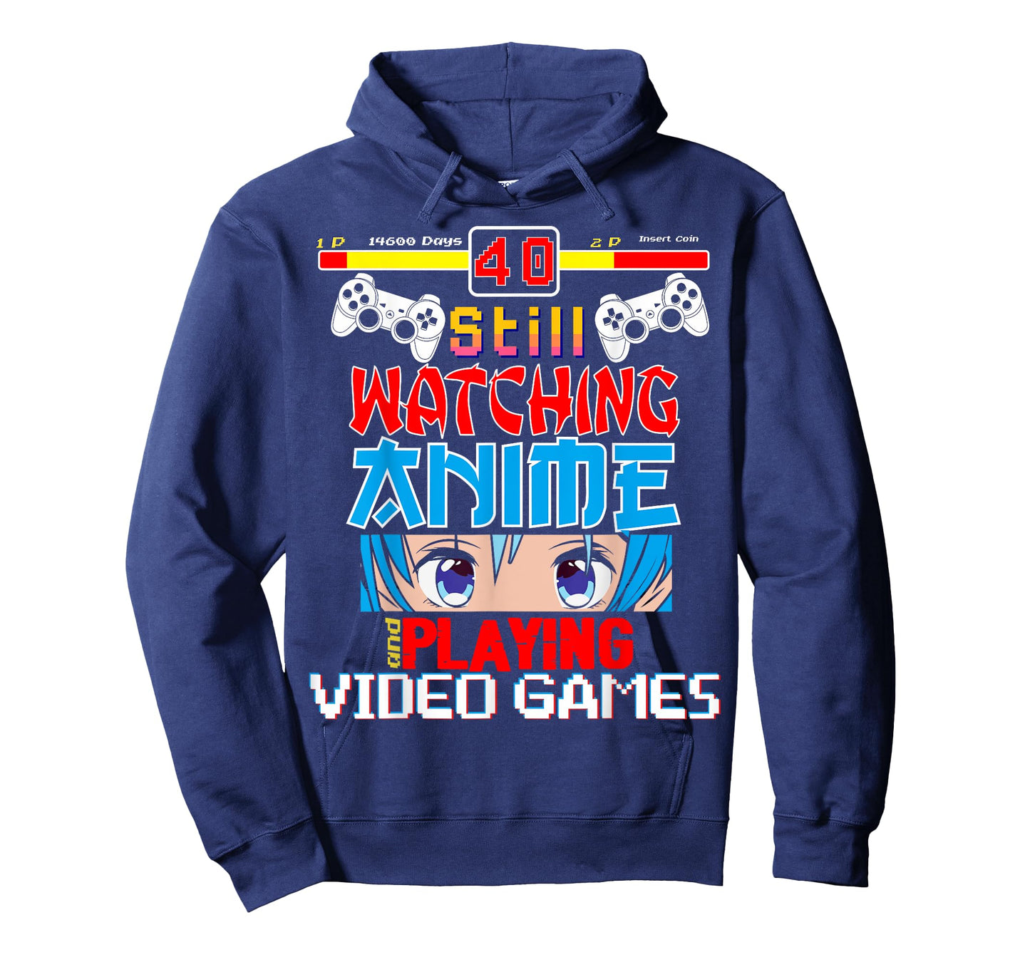 Video Games 40th Birthday Funny Anime T-Shirt