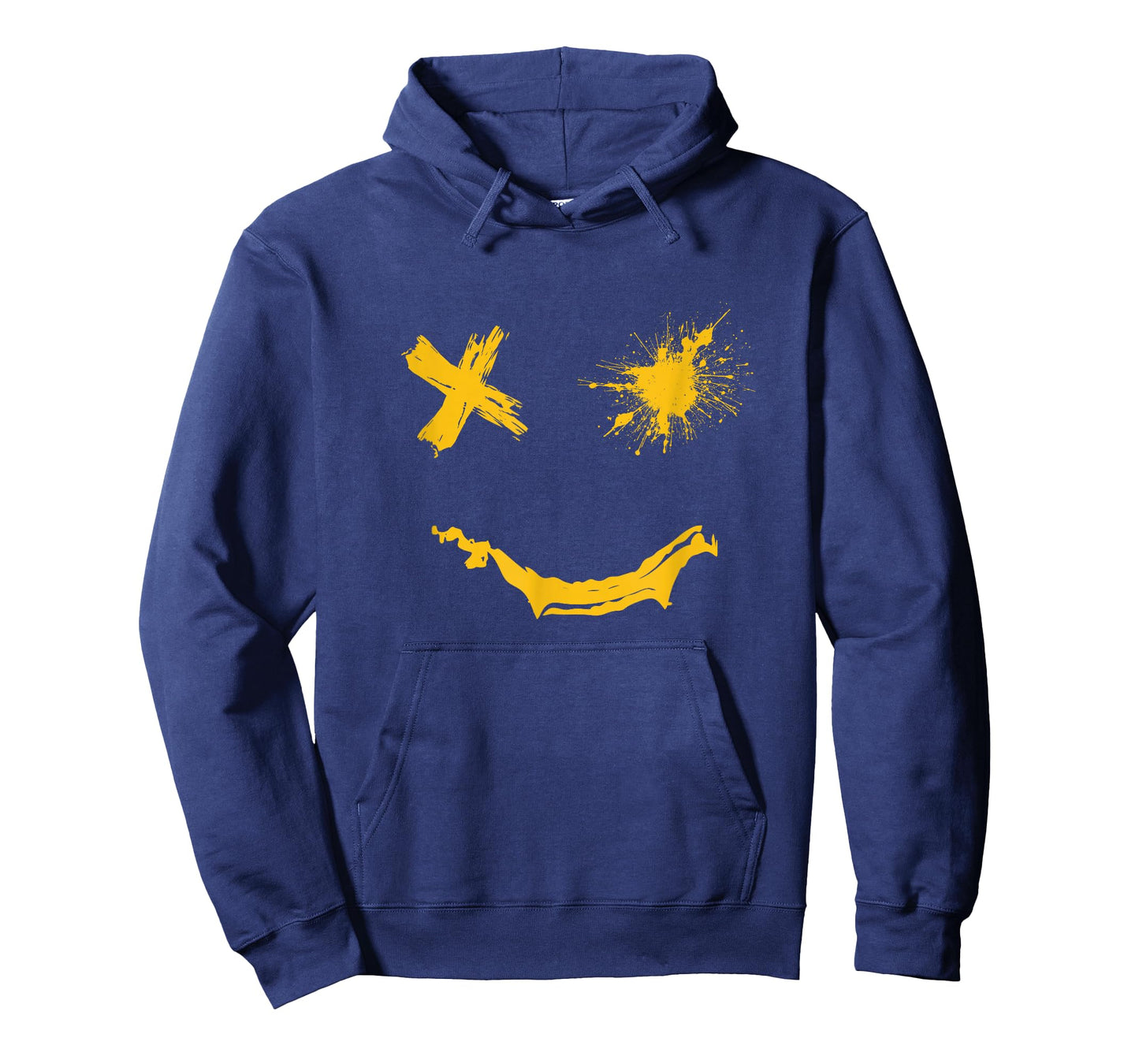 Varsity-Gold Grunge Smile University-Gold Color Graphic T-Shirt