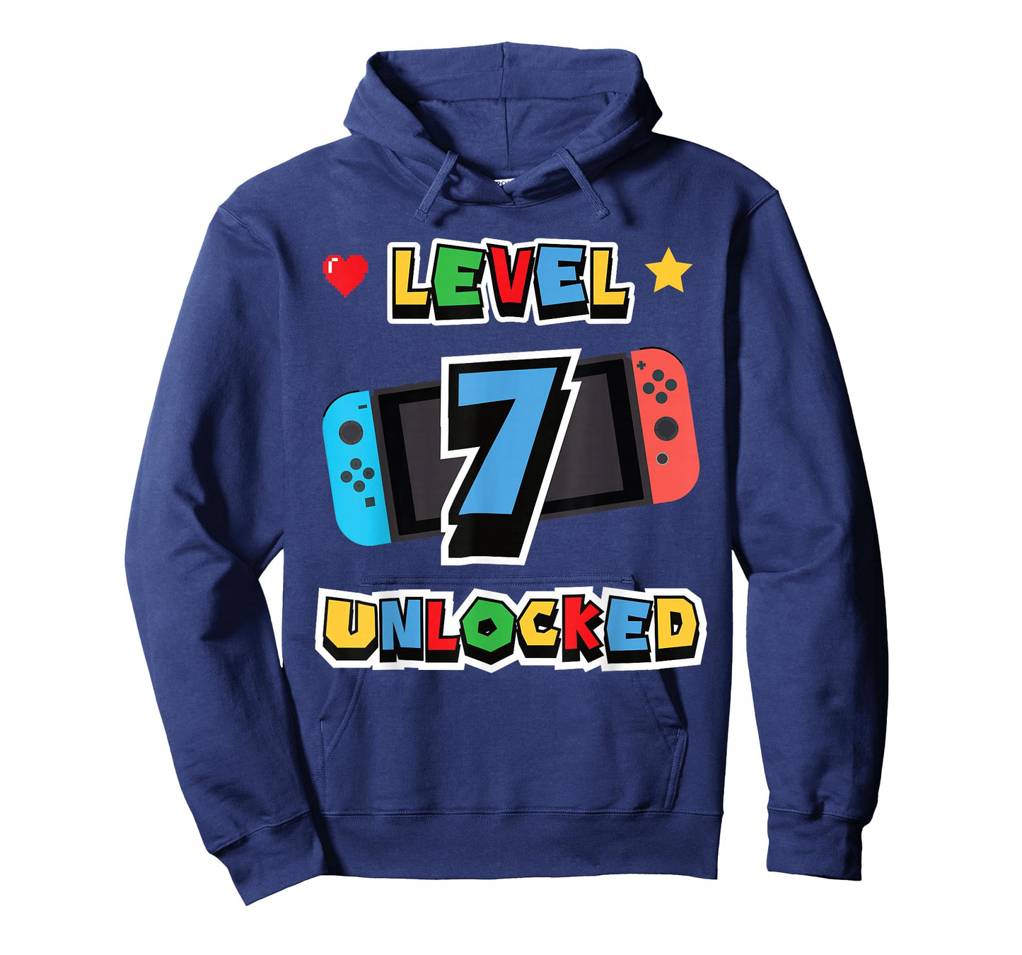 Level 7 Unlocked 7th Birthday Kids Video Game 7 Years Old T-Shirt