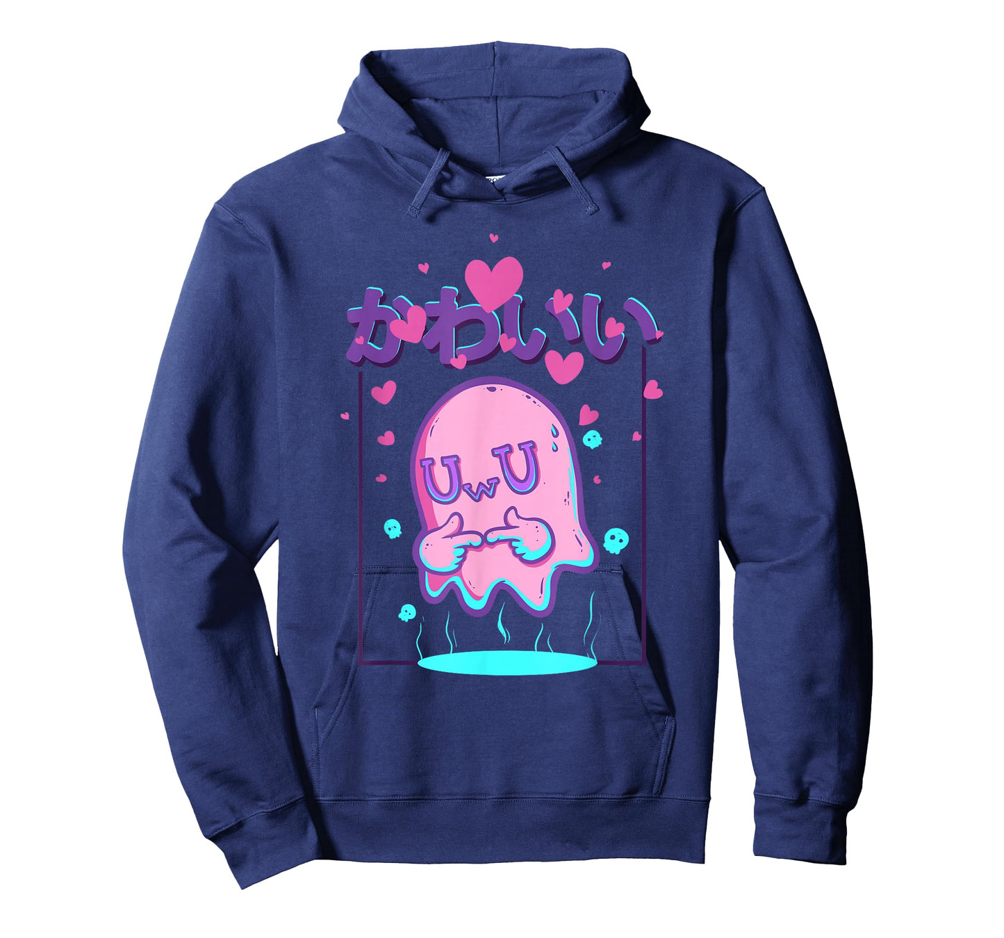 Kawaii Uwu Ghost Anime Japanese Manga Otaku Halloween T-Shirt
