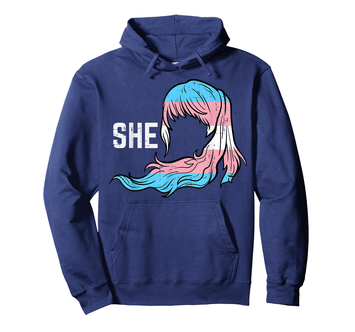 Transgender She Anime Hair Trans Pride Transsexual Flag Lgbt T-Shirt