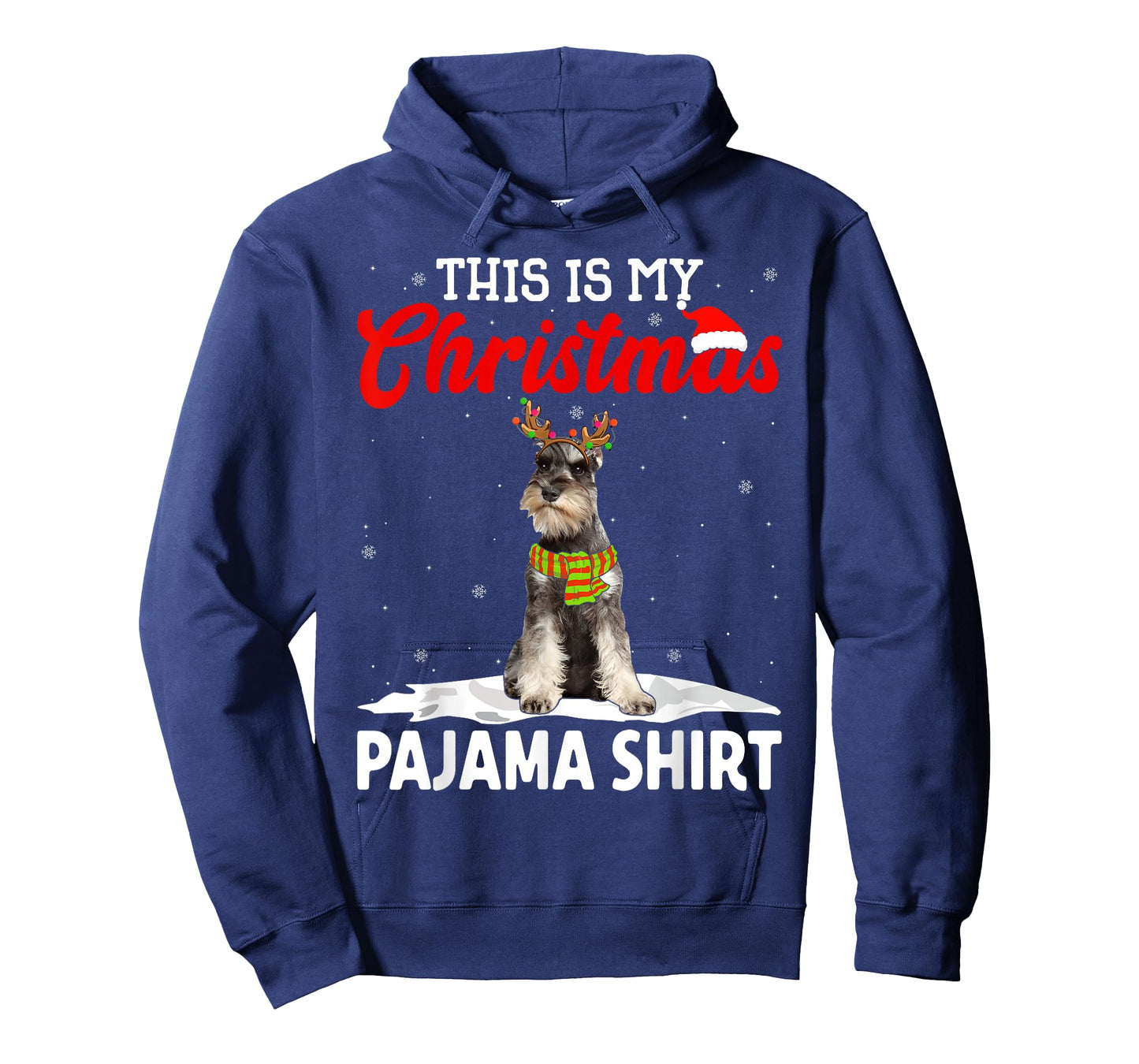 This Is My Christmas Pajama Shirt Schnauzer Dog T-Shirt for Men Women Kids