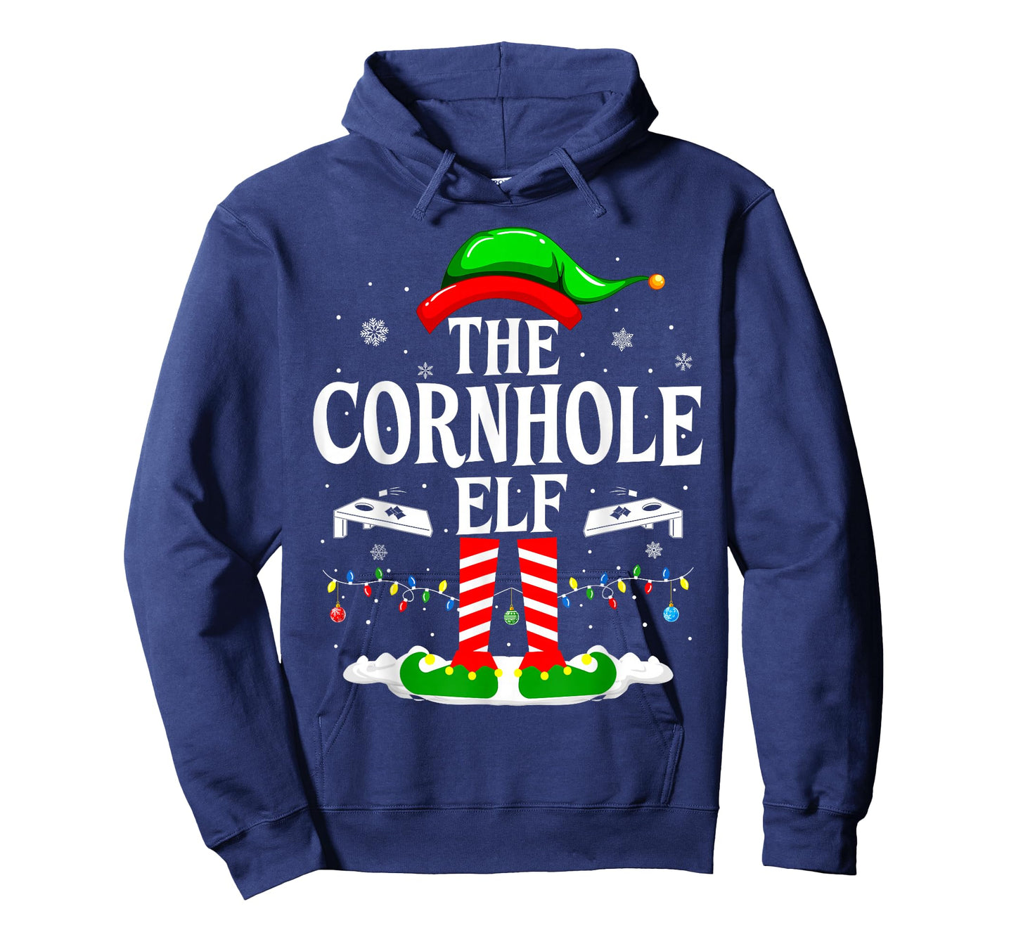 The Cornhole Elf Funny Matching Xmas Cornhole Christmas T-Shirt