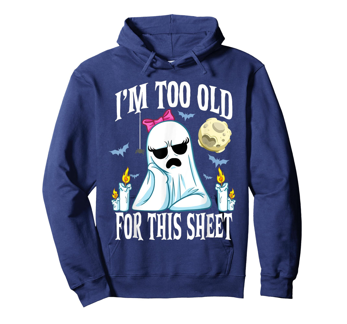 Funny Halloween for Women Ghost Face Costume Adult T-Shirt