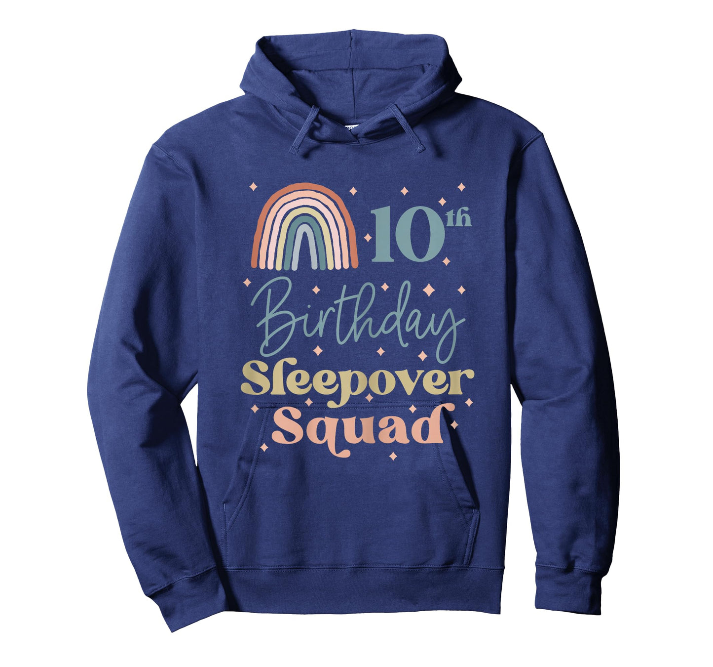 10th Birthday Boho Rainbow Sleepover Squad Pajamas for Girls T-Shirt