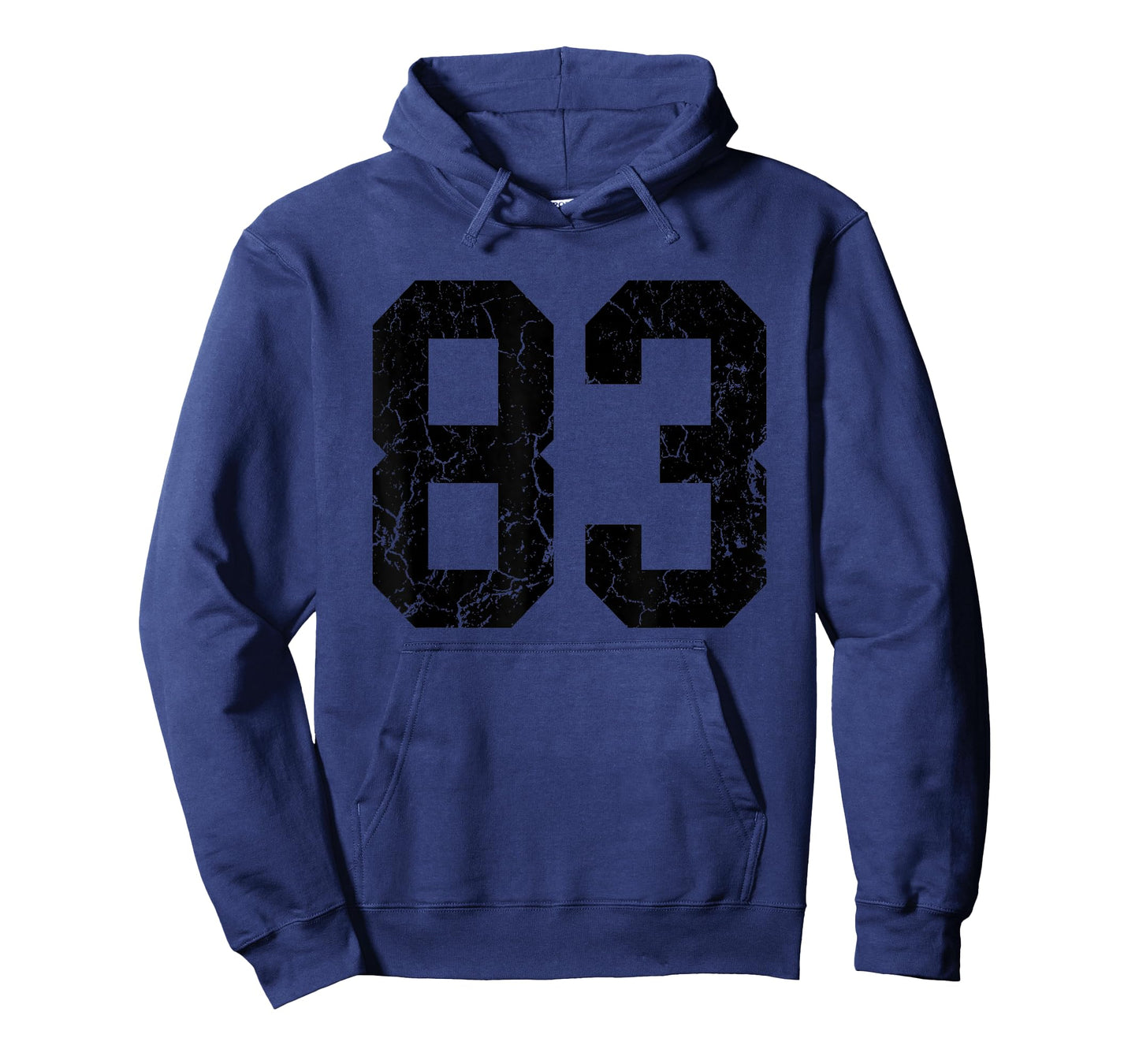 Distressed Black Number 83 Jersey Player Uniform #83 Fan T-Shirt