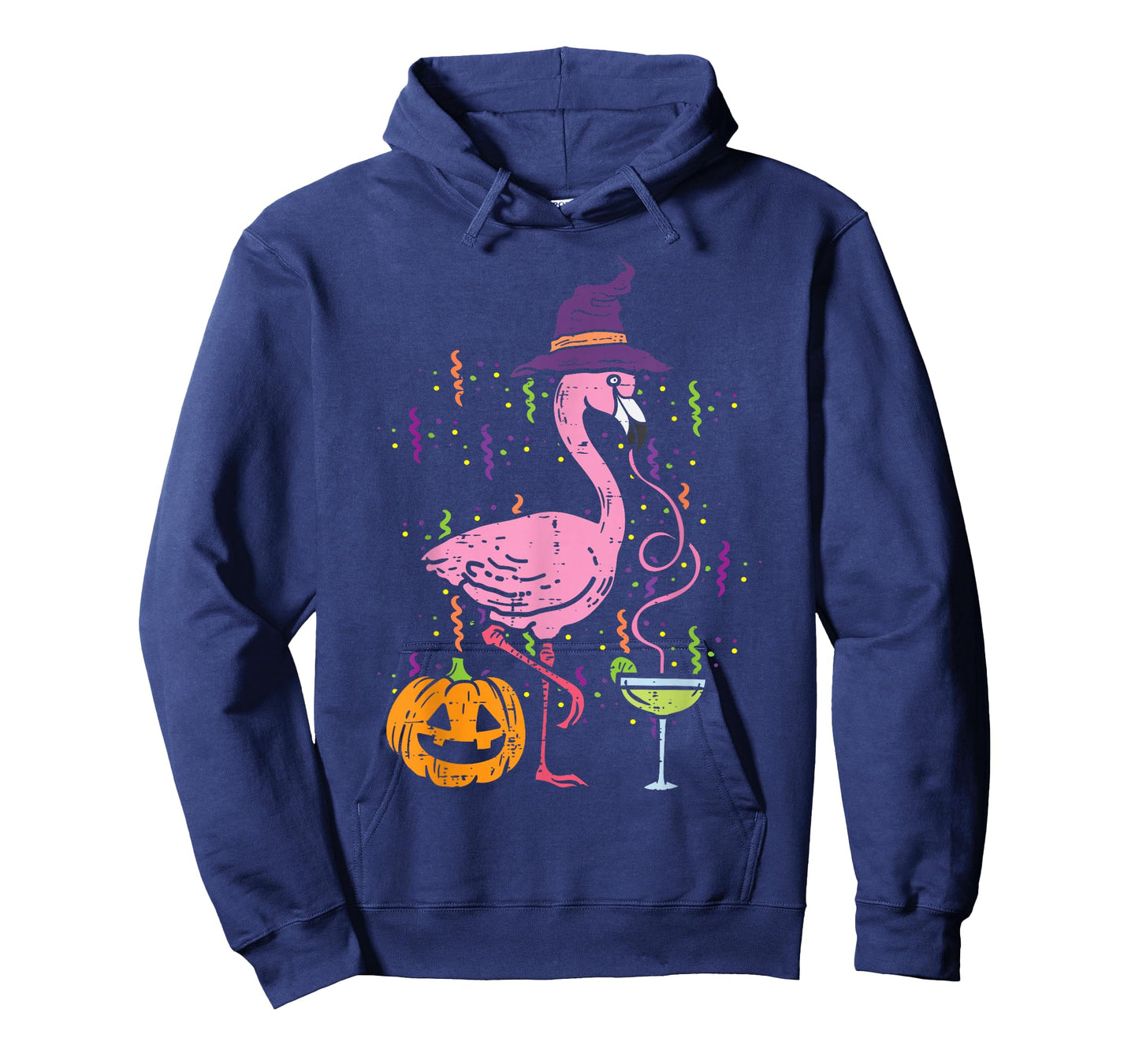 Flamingo Witch Happy Halloween Funny Costume Bird Women T-Shirt