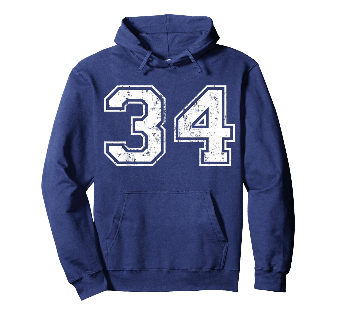 Number 34 Distressed Vintage Thirty Four Sport Team Practice T-Shirt