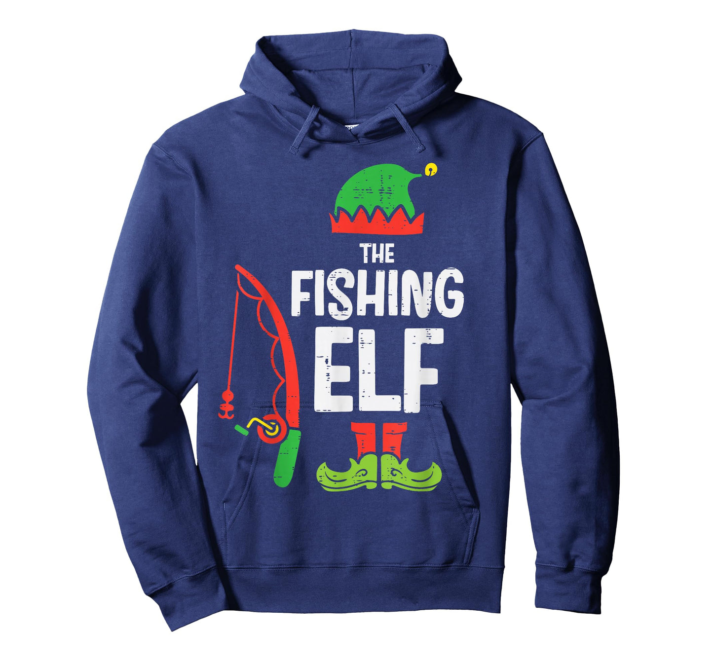 Christmas Fishing Elf Xmas Family Matching Men Boys Kids T-Shirt