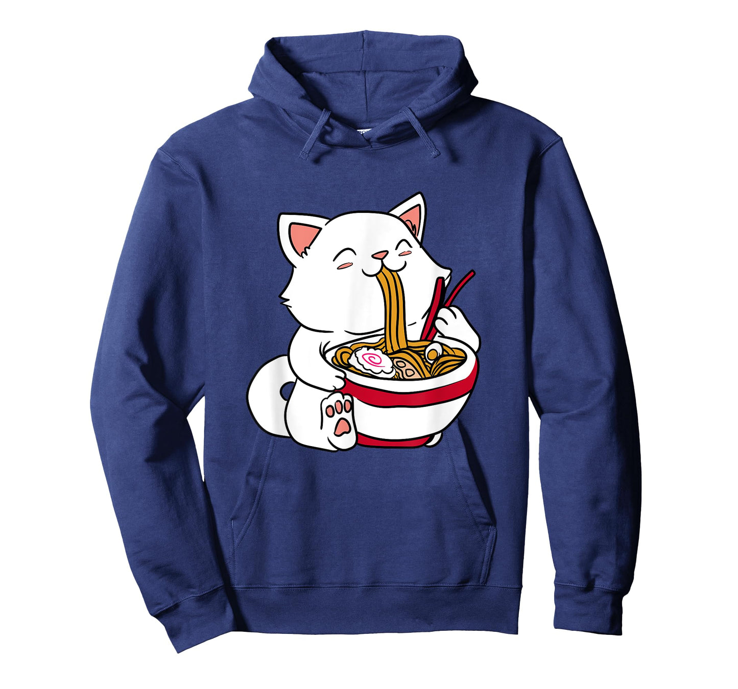 Brand Kawaii Cat Eating Ramen Noodles Japanese Food Anime T-Shirt