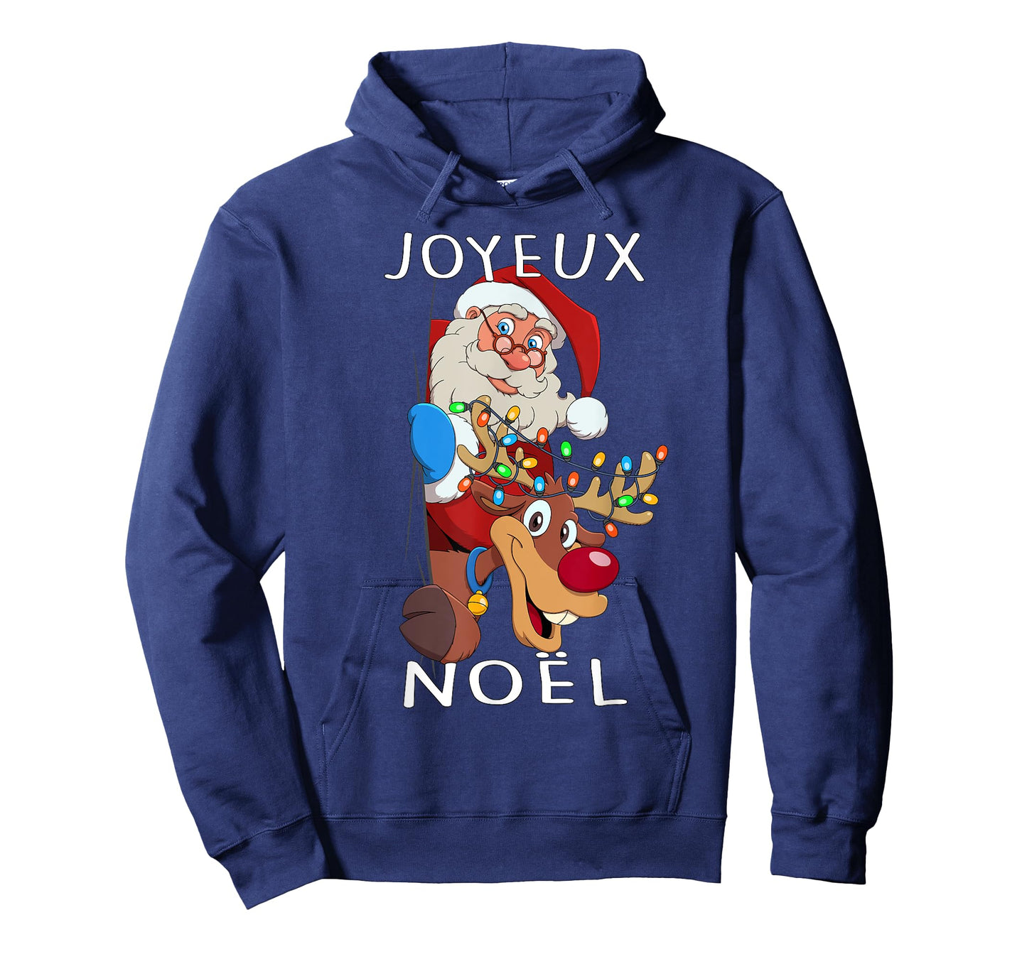Santa Claus Reindeer Joyeux Noël Men Women Family T-Shirt