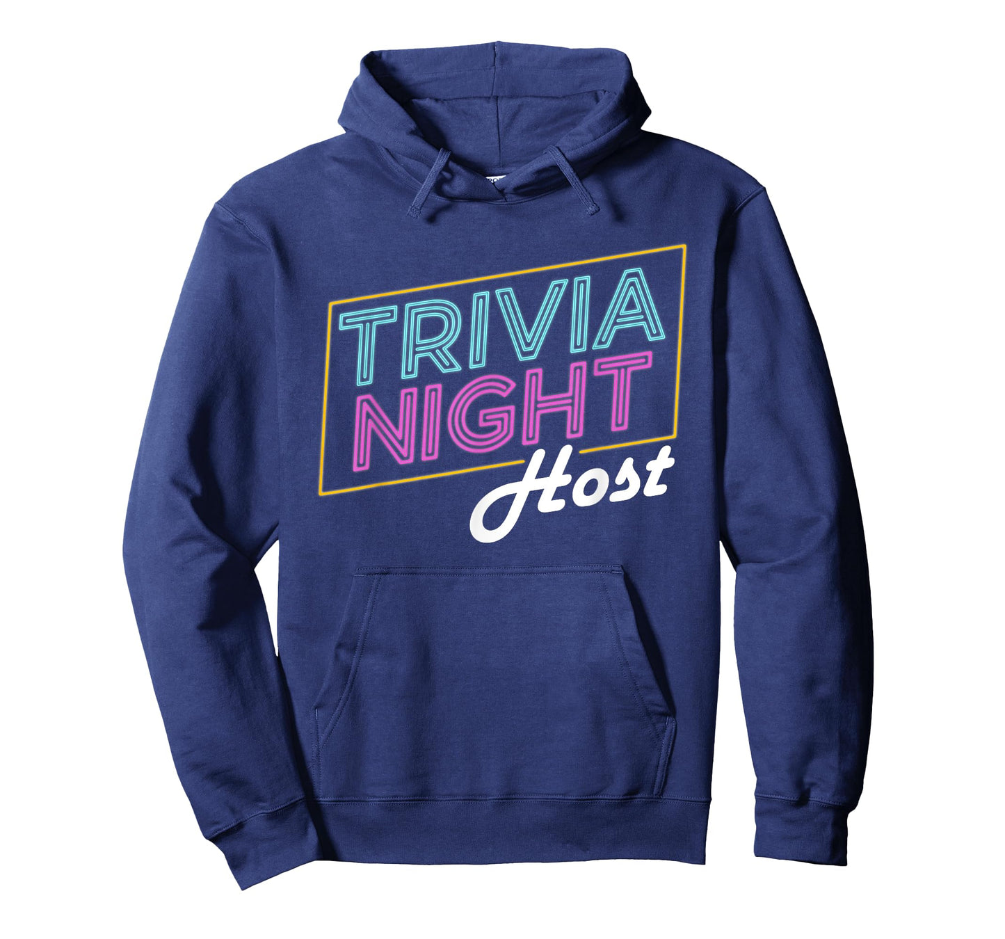 Board Game Apparel Trivia Night Host T-Shirt - Unisex Adults - Black - Short Sleeve - Letter Print - Crew Neck - Casual - Retro Trivia Host T-Shirt