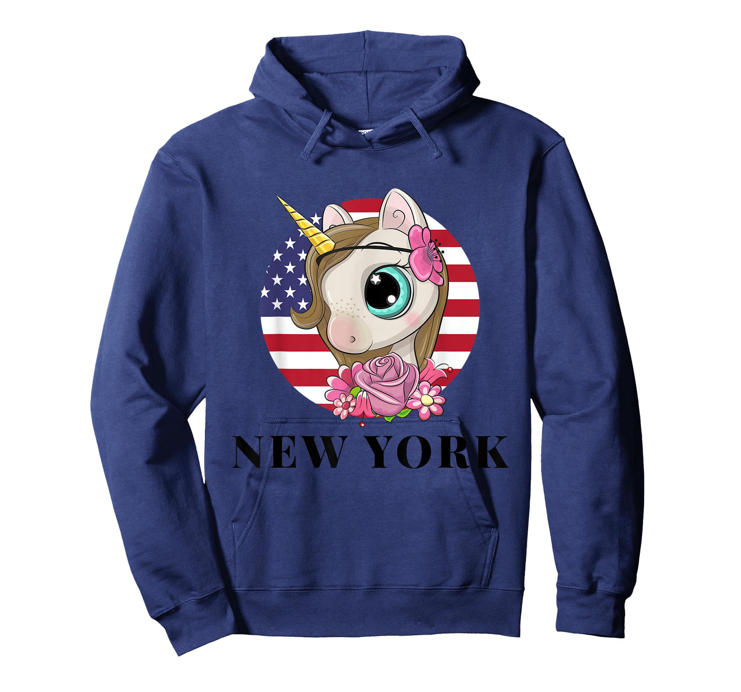 Cool Illustration New York USA Unicorn Rainbow Squad Graphic T-Shirt