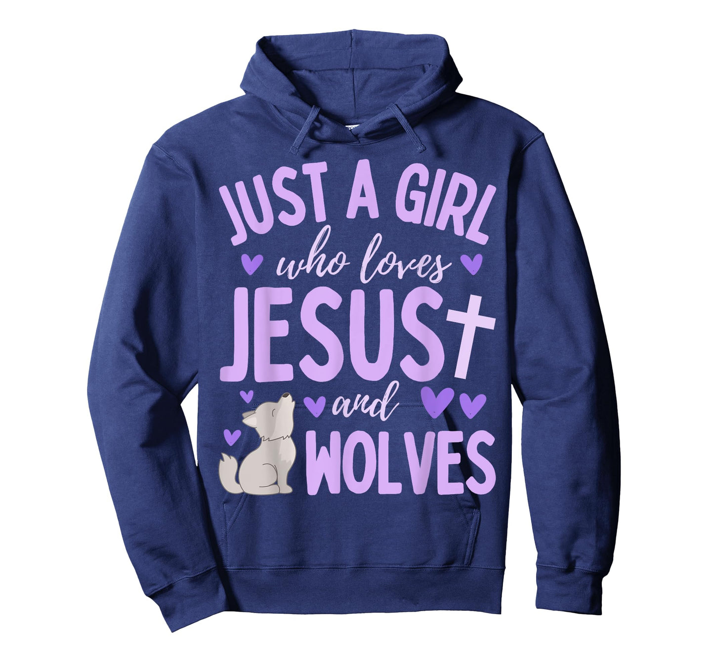 Just A Girl Who Loves Jesus and Wolves Christian Funny T-Shirt