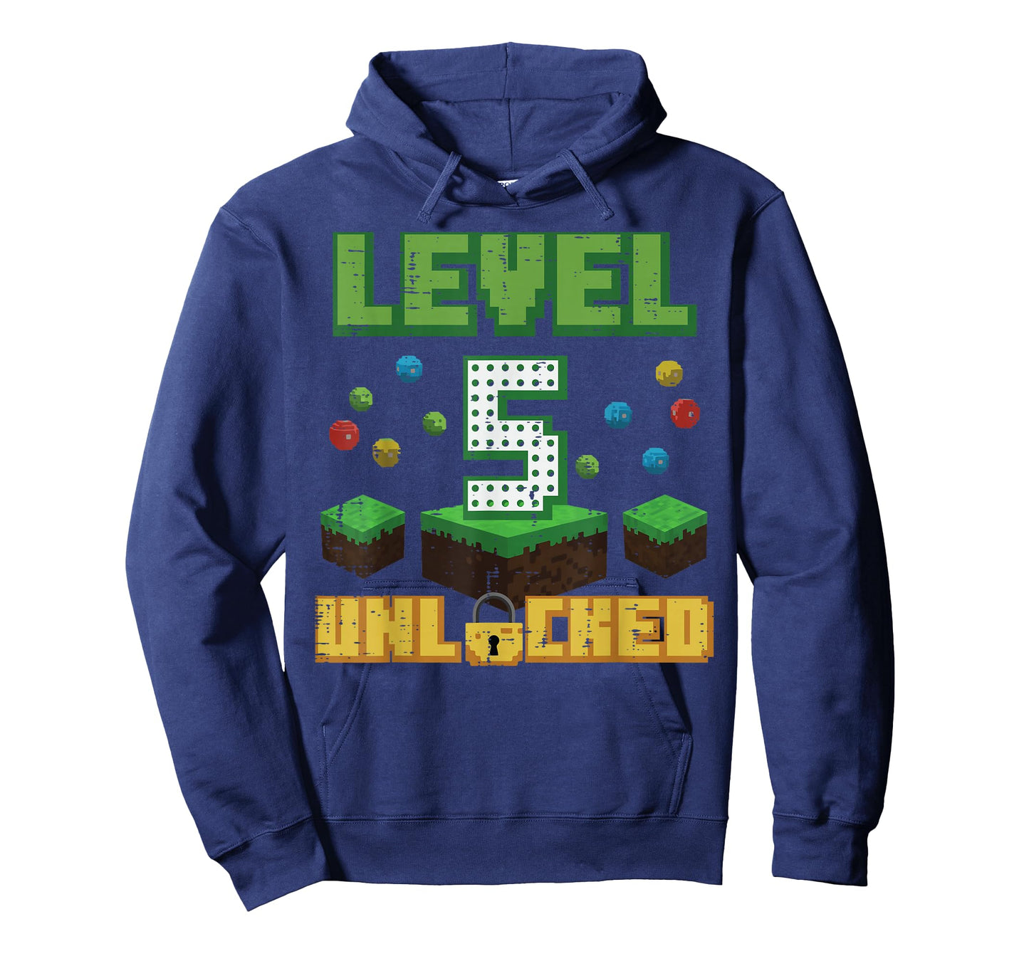 Level 5 Unlocked Pixel Gamer 5th Birthday Gaming Boys Kids T-Shirt