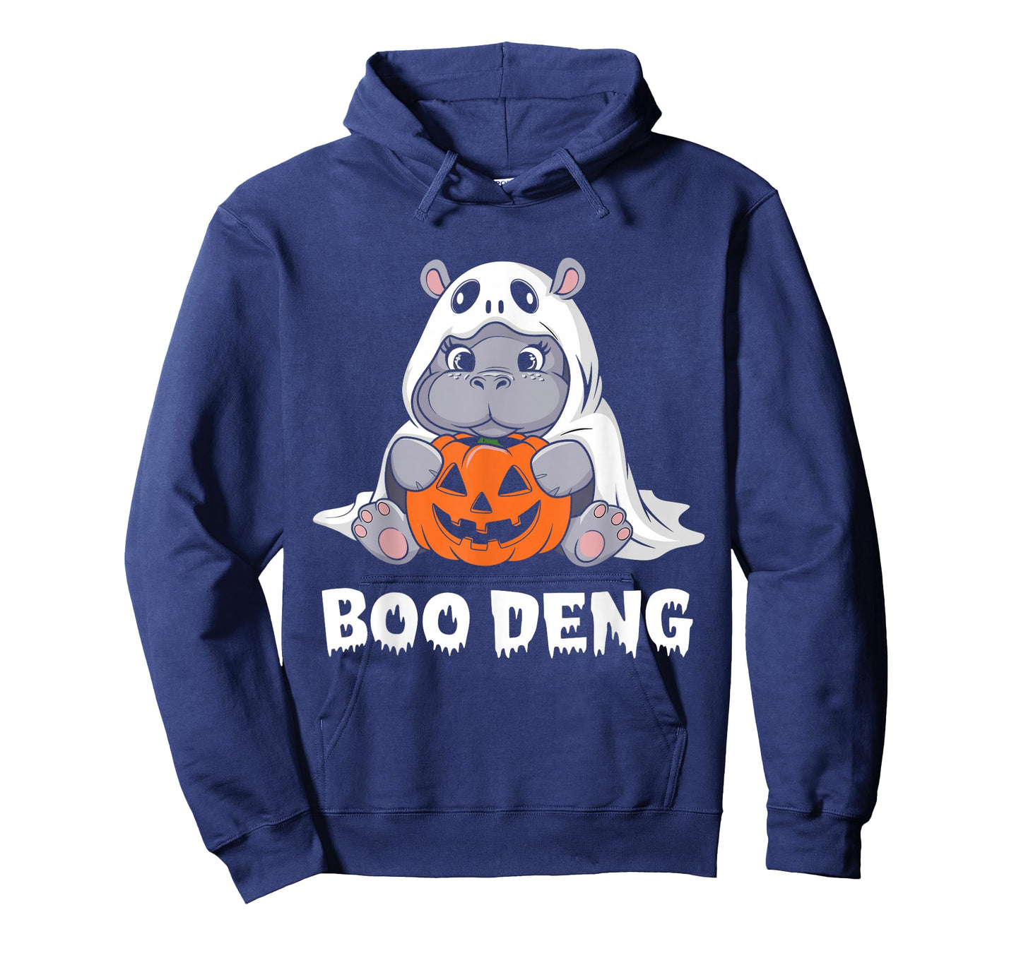 Funny Halloween Moo Deng Baby Hippo Boo Deng Ghost Costume T-Shirt