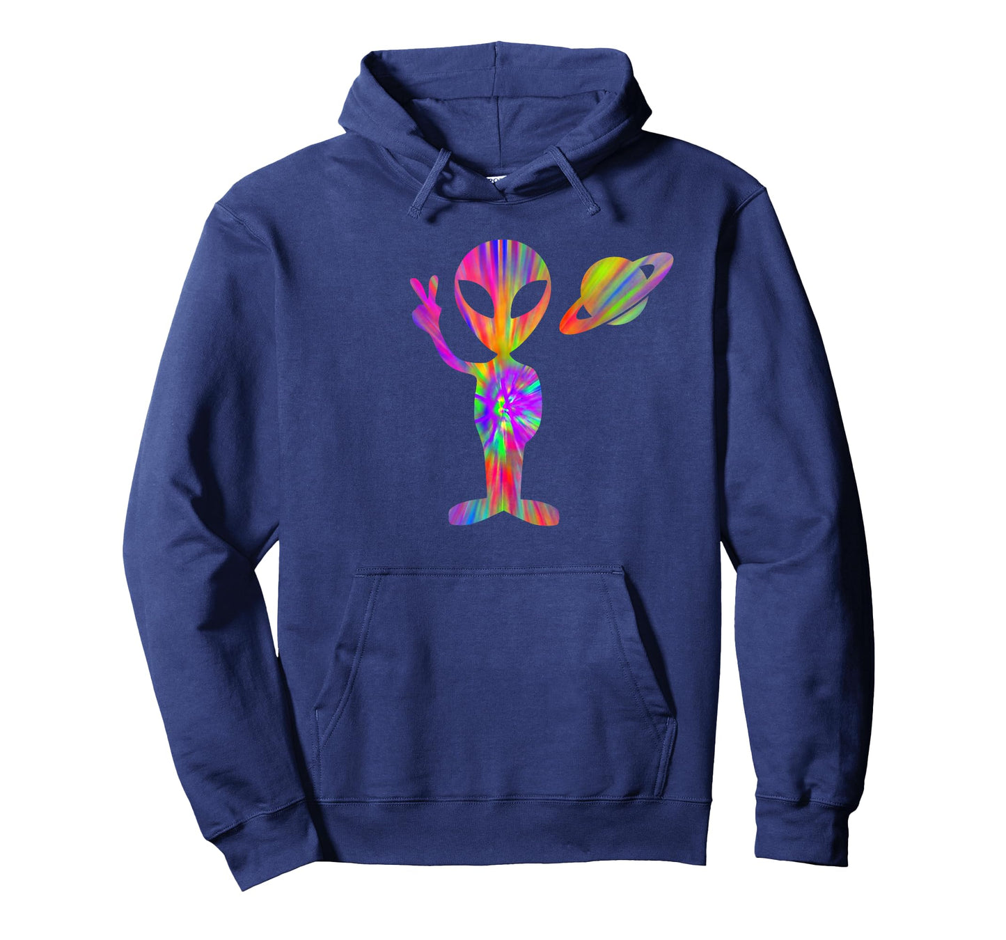 Alien Hippie Saturn Silhouette I Aliens UFO Roswell Tie Dye T-Shirt